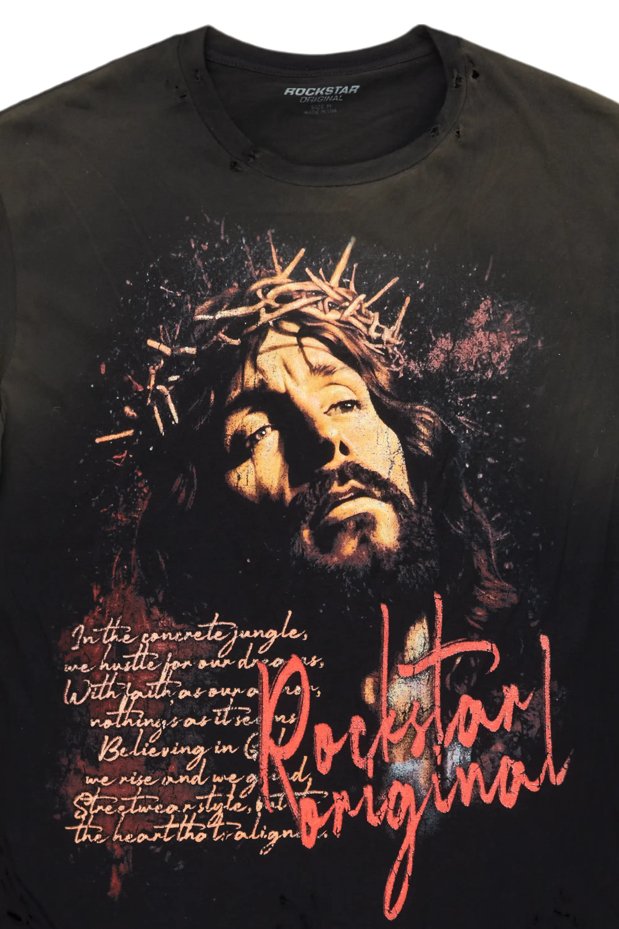Egas Black Graphic Oversized T-Shirt - Image 5