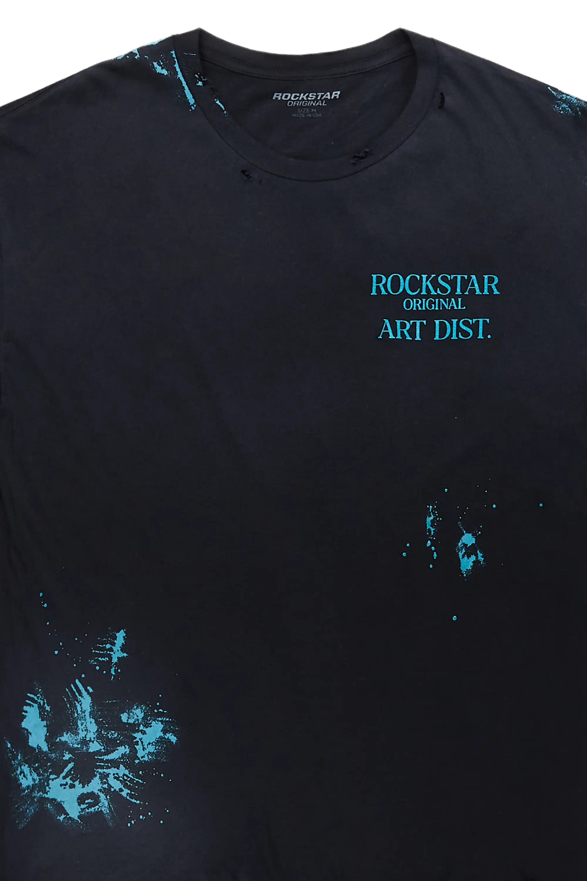 Farrell Black/Mint Graphic Oversized T-Shirt - Image 7