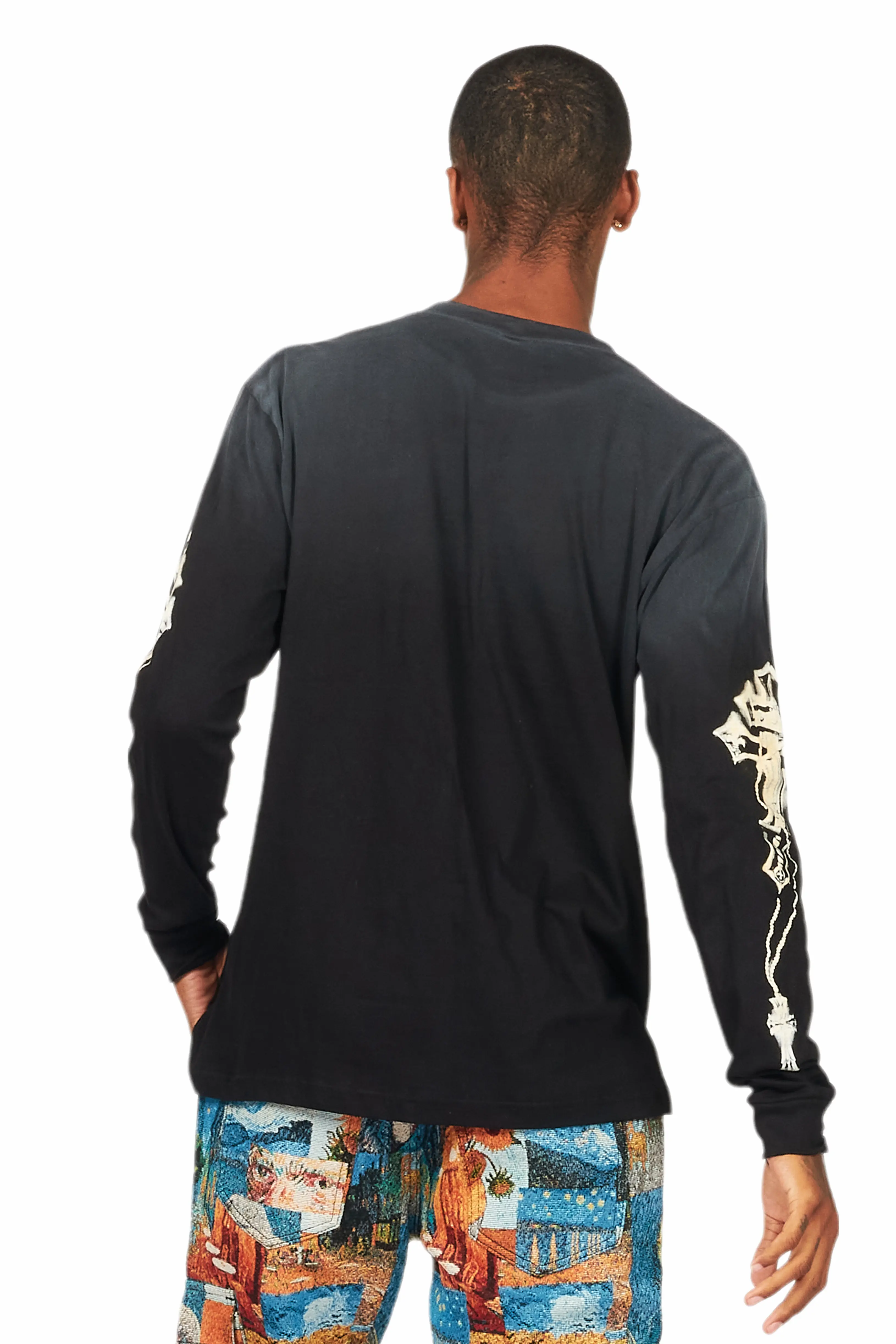 Danby Black Long Sleeve Graphic T-Shirt - Image 4