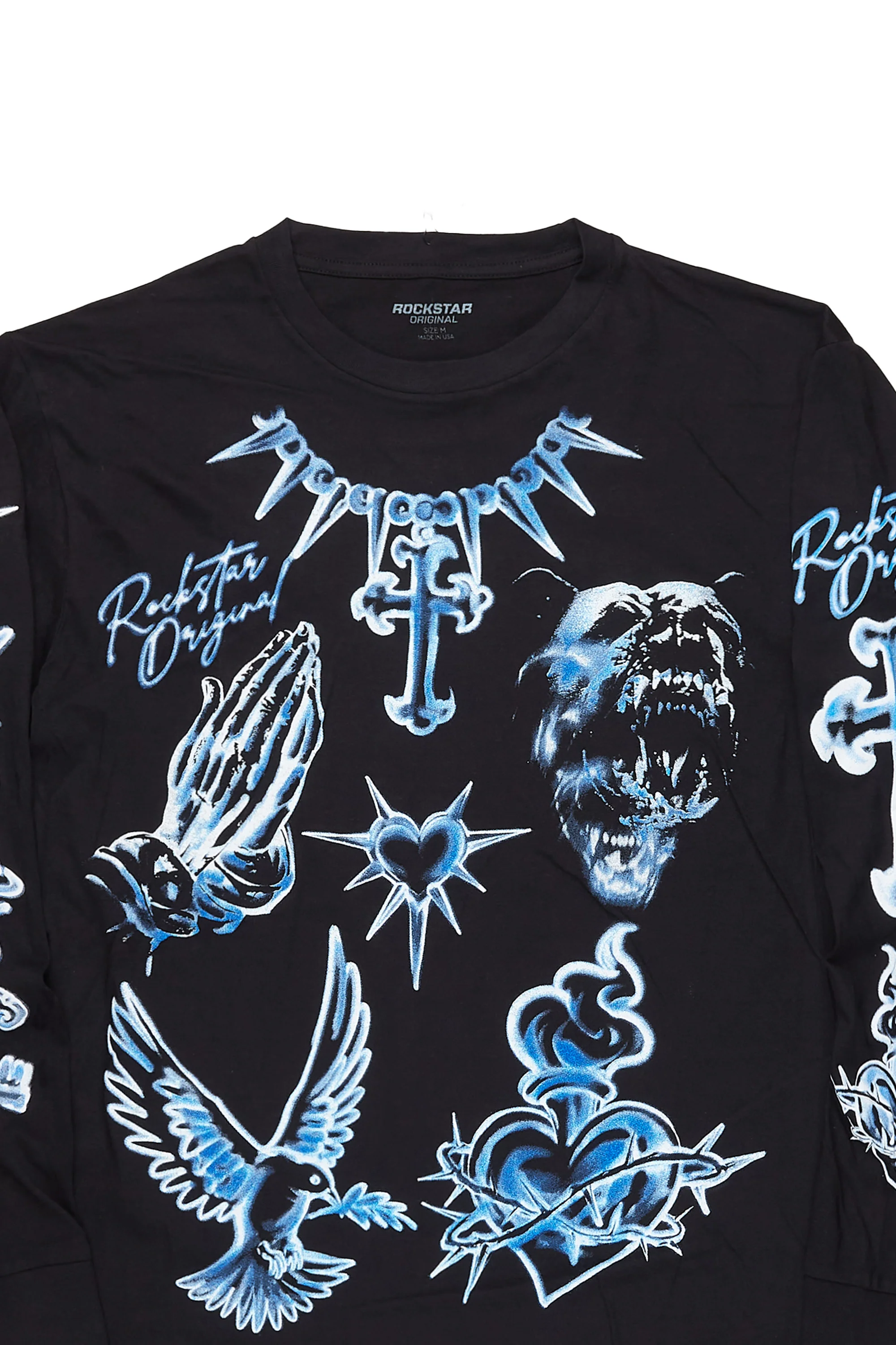 Valar Black Long Sleeve Graphic T-Shirt - Image 7