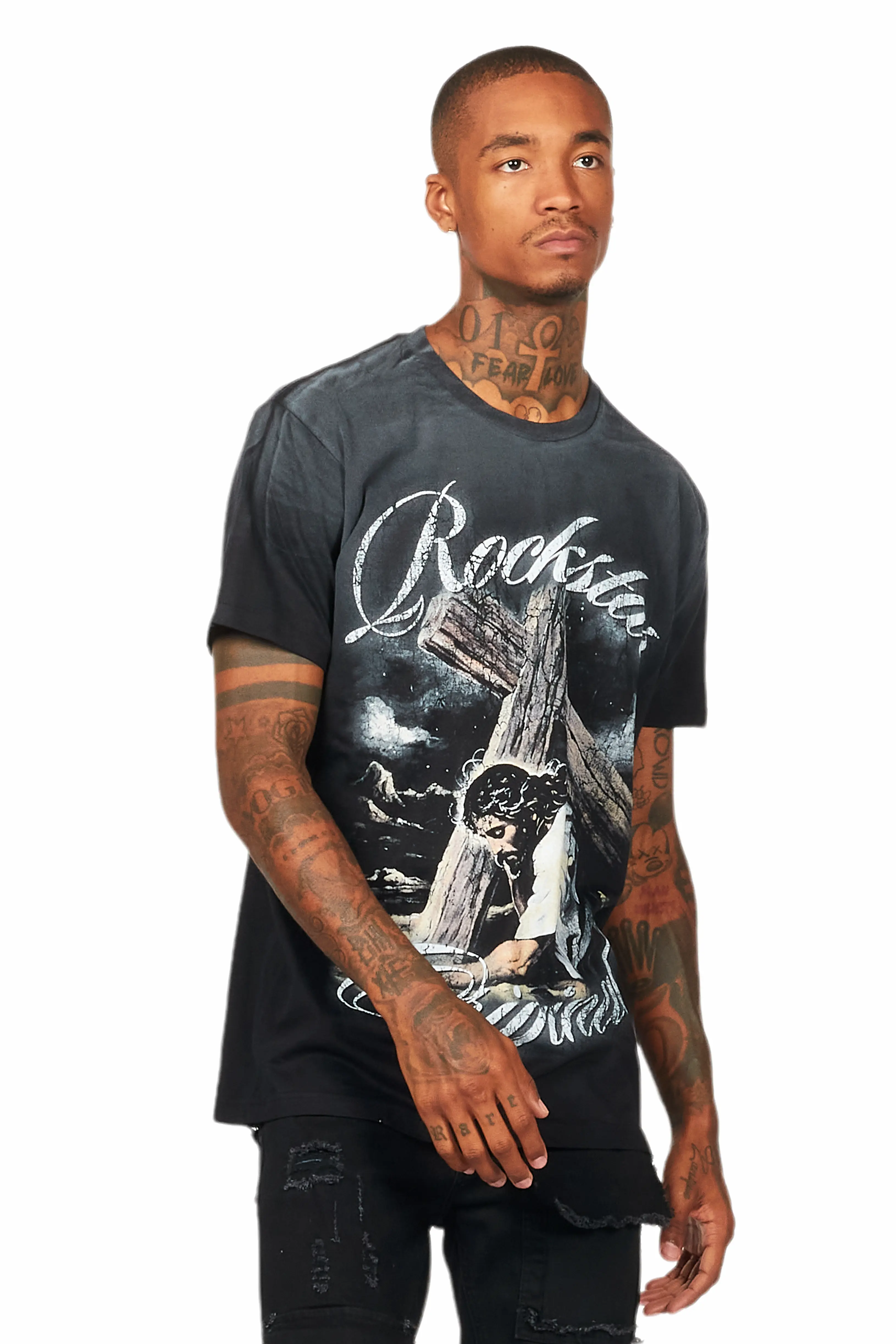 Irwin Black Oversized Graphic T-Shirt - Image 3