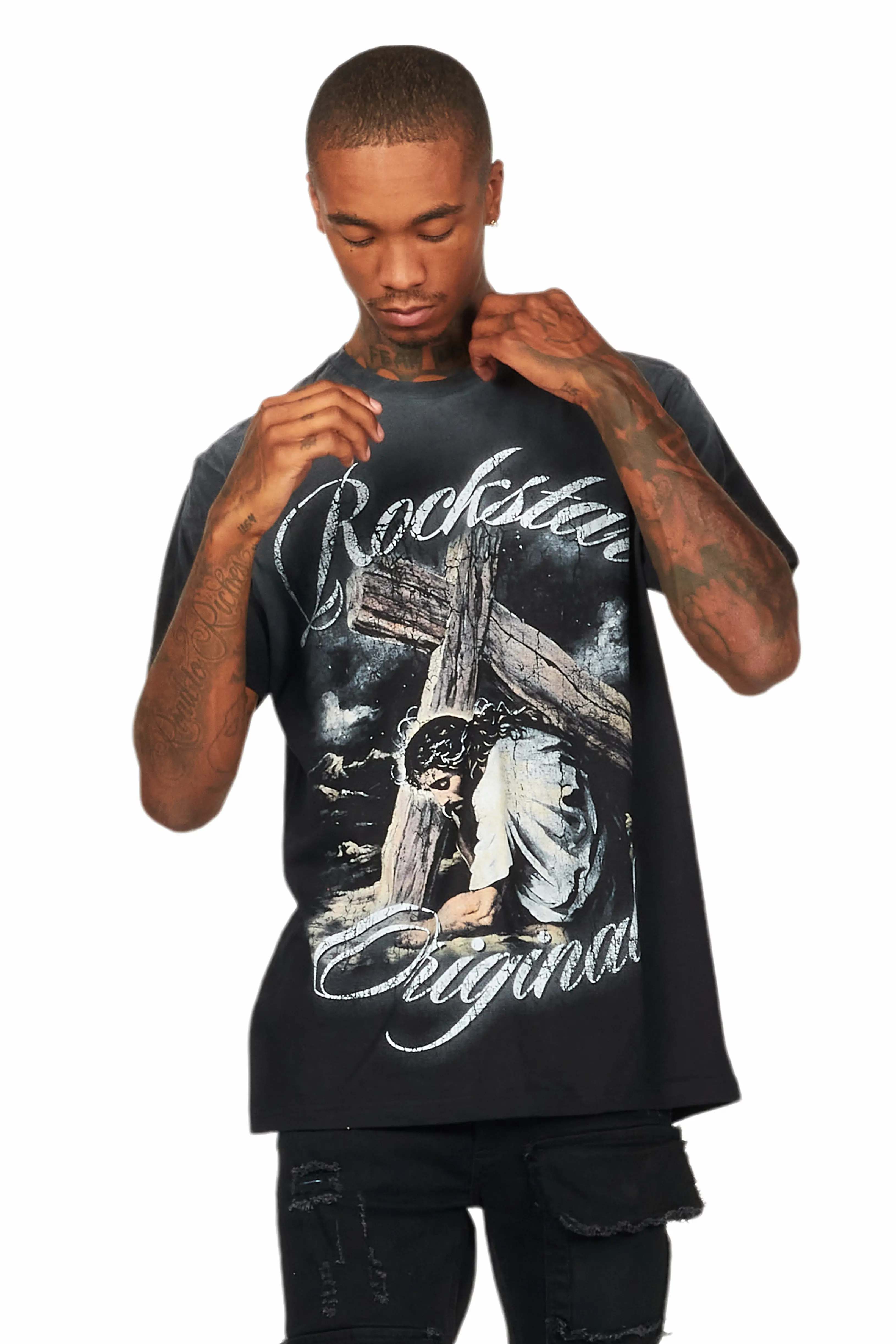 Irwin Black Oversized Graphic T-Shirt - Image 4
