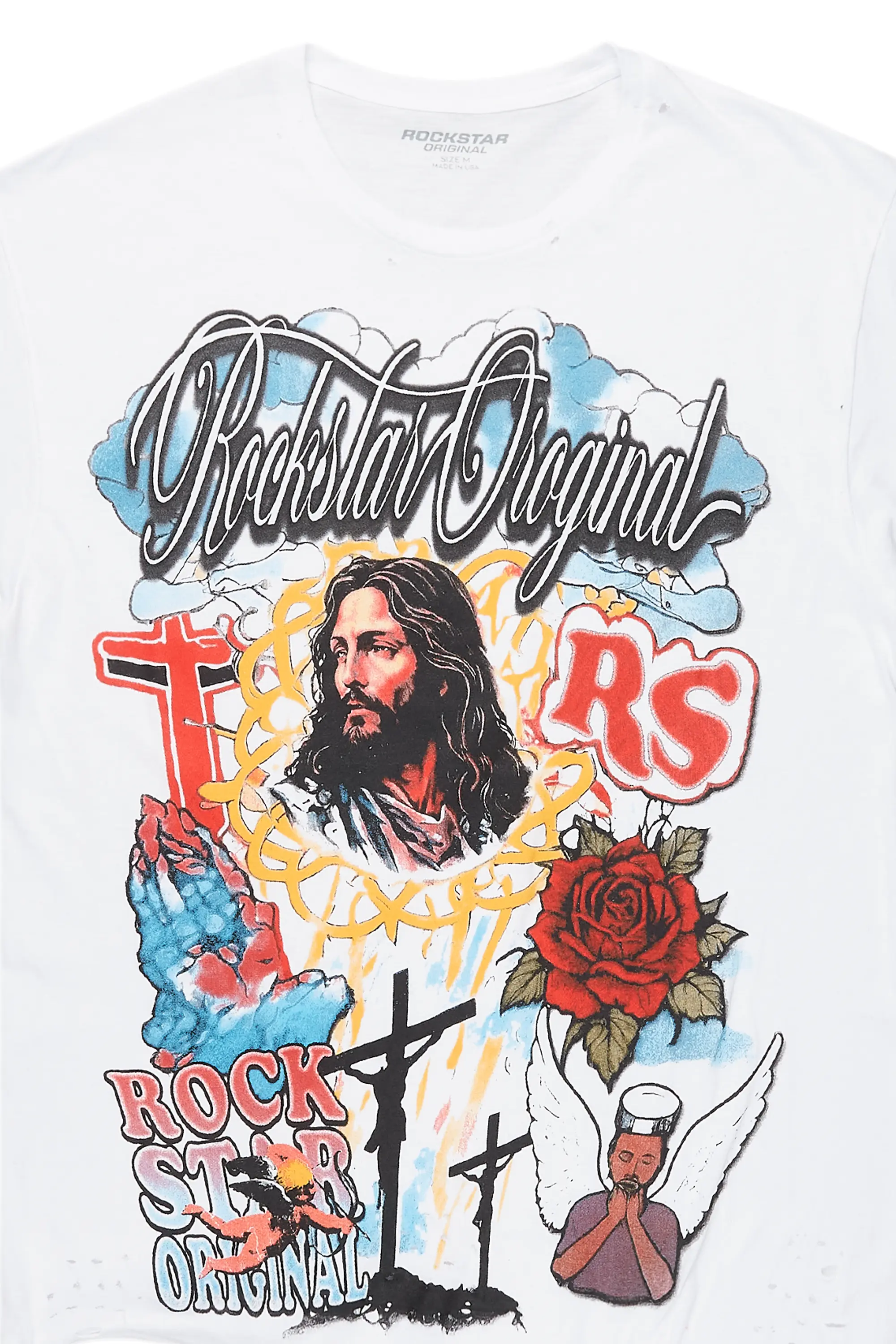 Tadashi White Graphic Oversized T-Shirt - Image 7