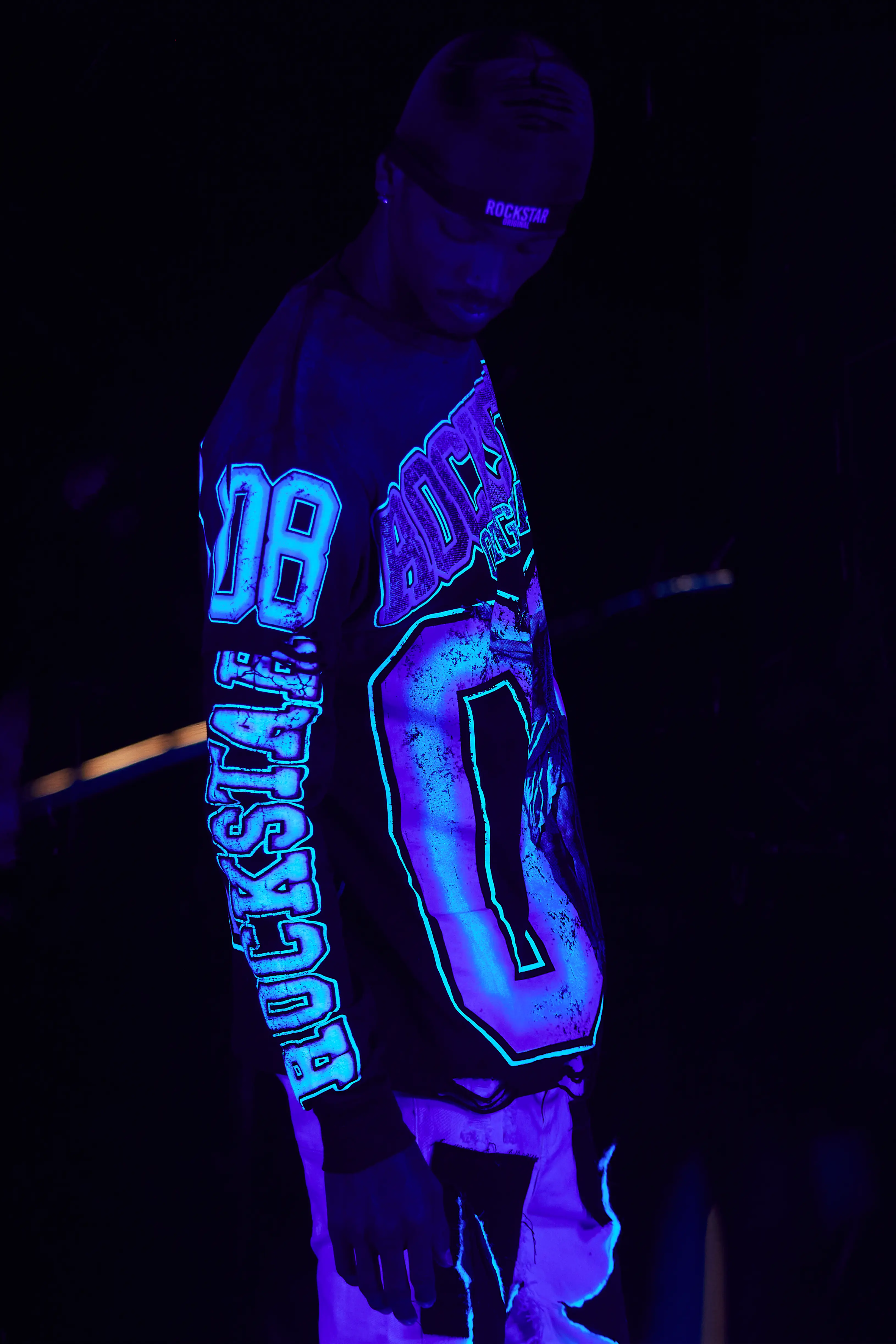 Fields Black/Purple Double Layer Long Sleeve Graphic T-Shirt - Image 6
