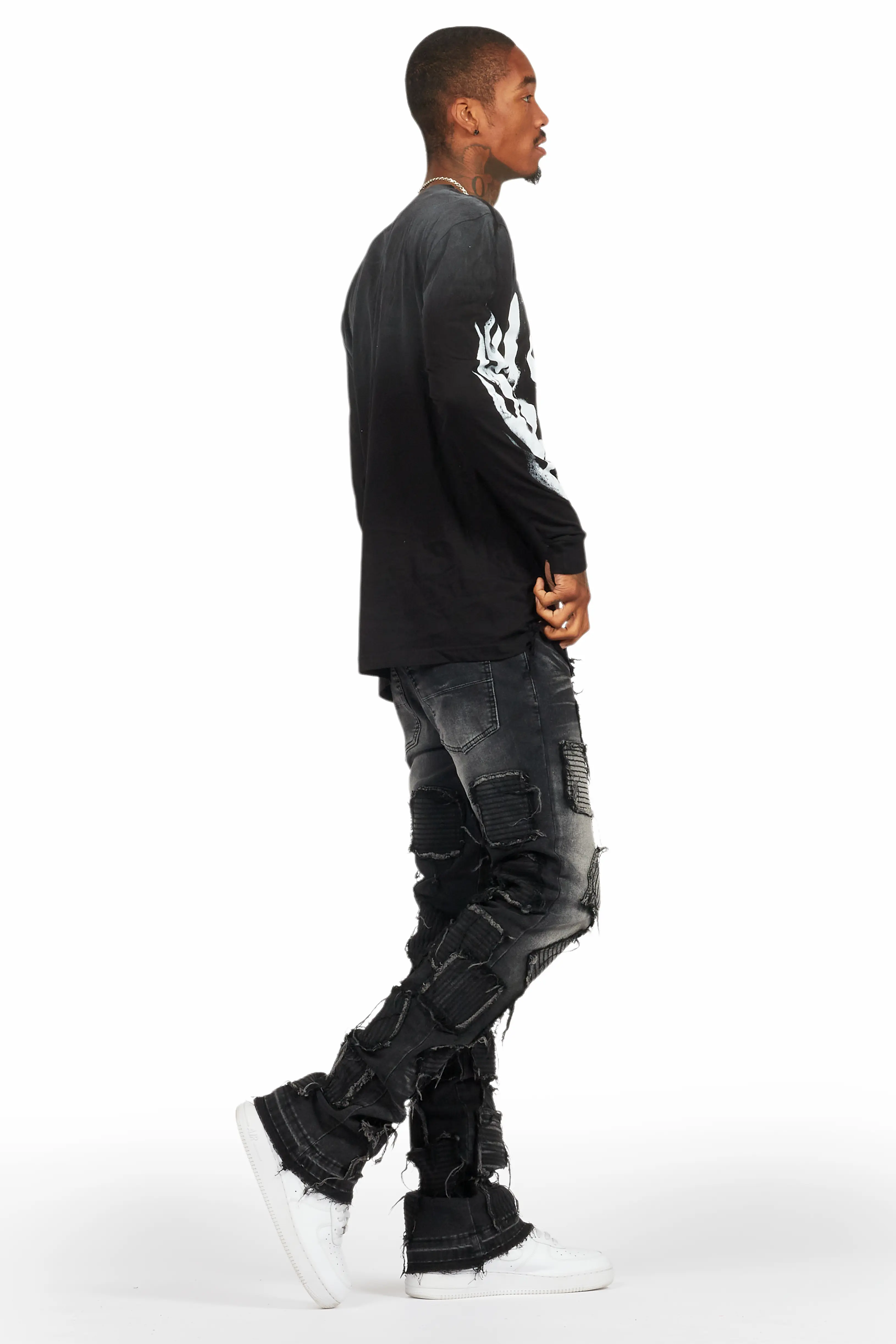 Banyan Black Long Sleeve Graphic T-Shirt - Image 3