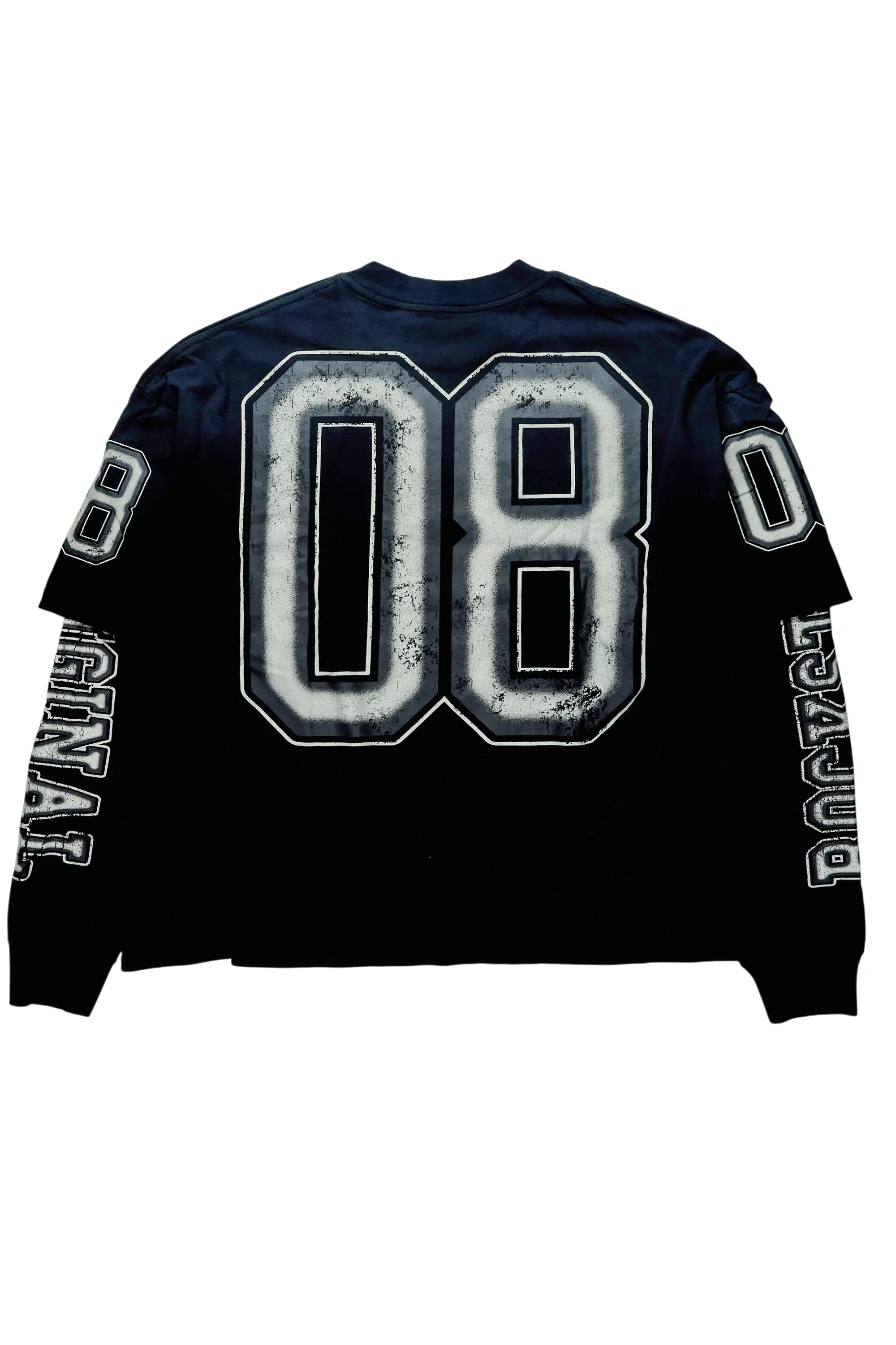 Fields Black/Grey Double Layer Long Sleeve Graphic T-Shirt - Image 7