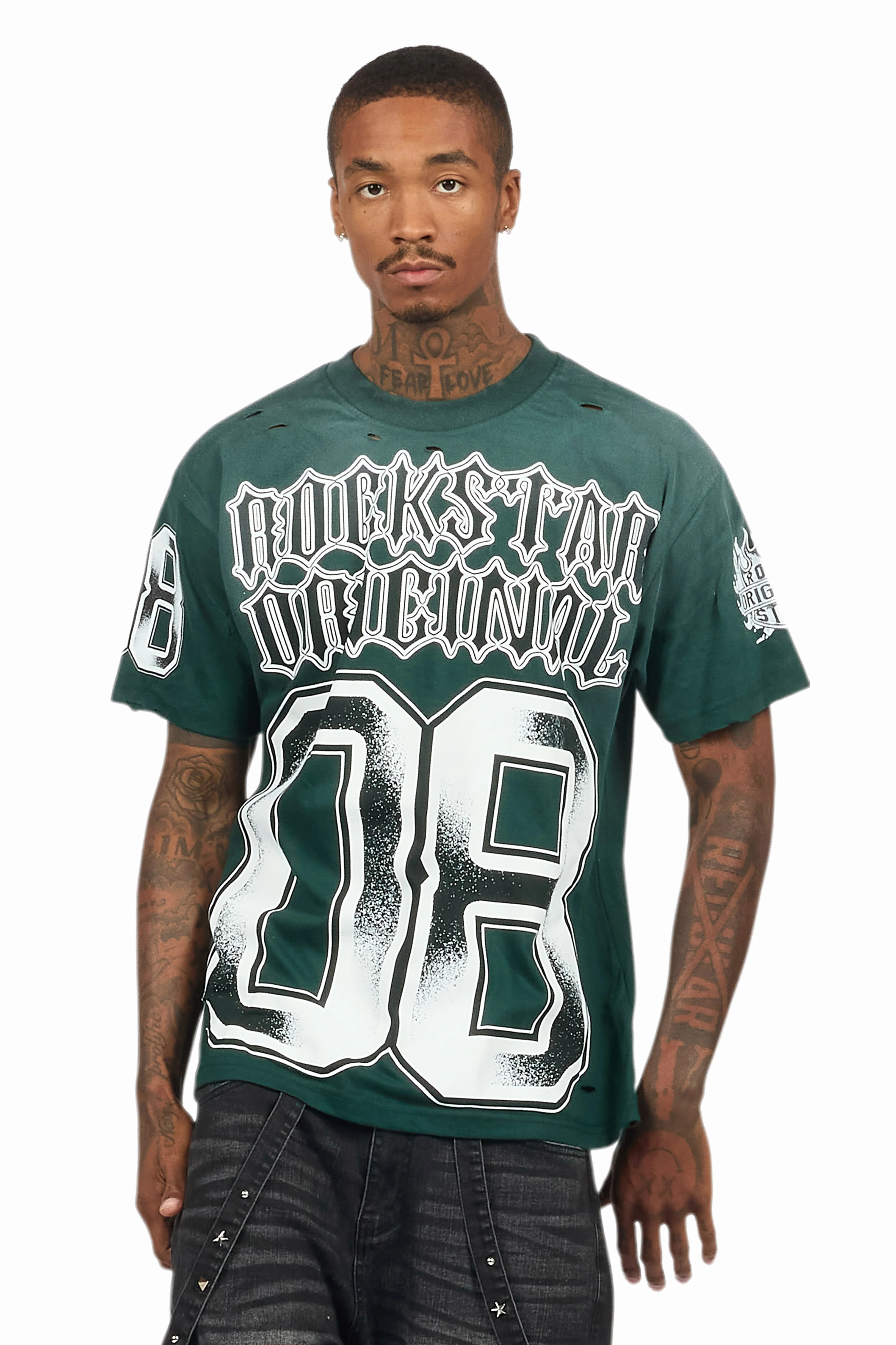 Alim Dark Green Oversized Graphic T-Shirt - Image 7