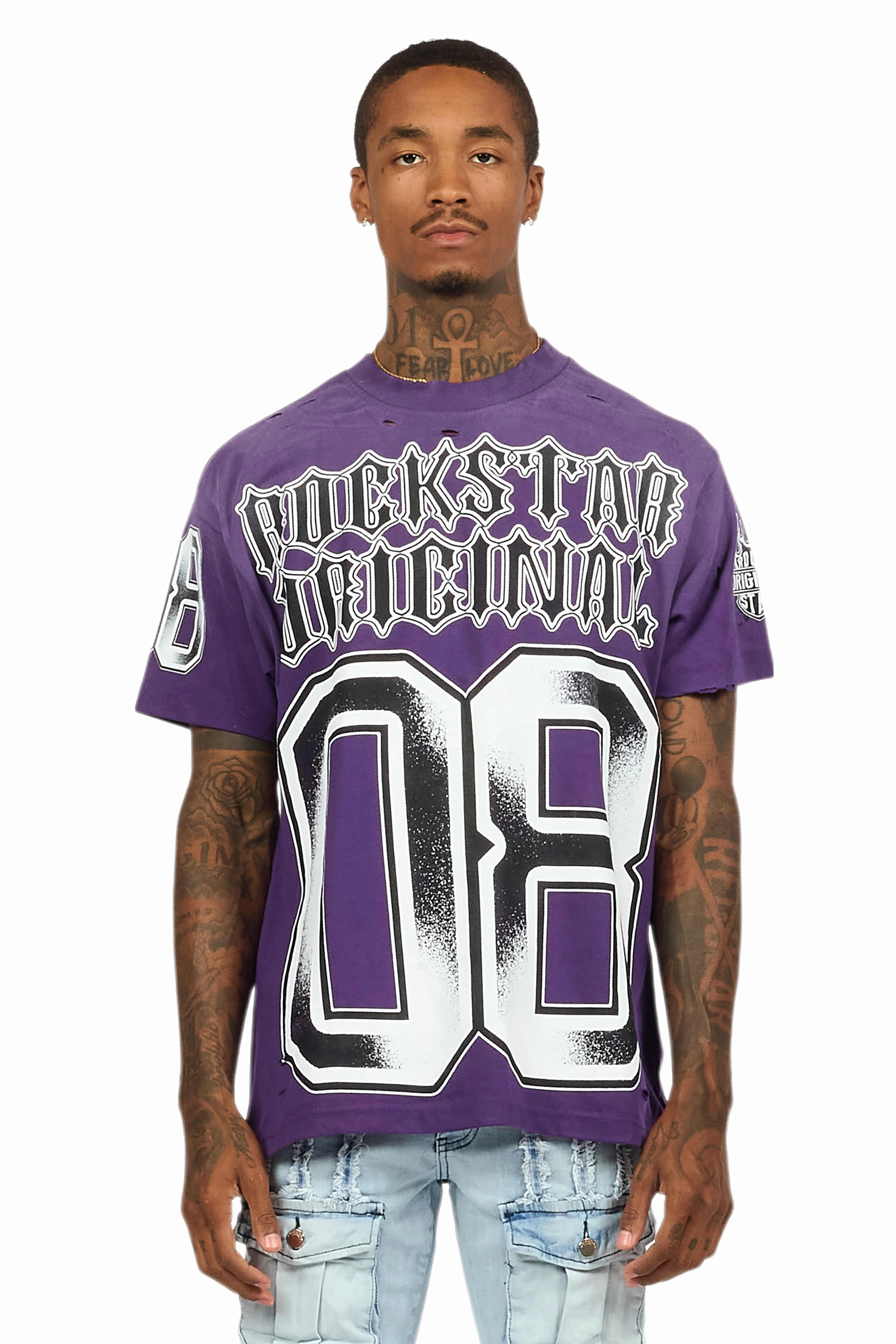 Alim Purple Oversized Graphic T-Shirt - Image 7