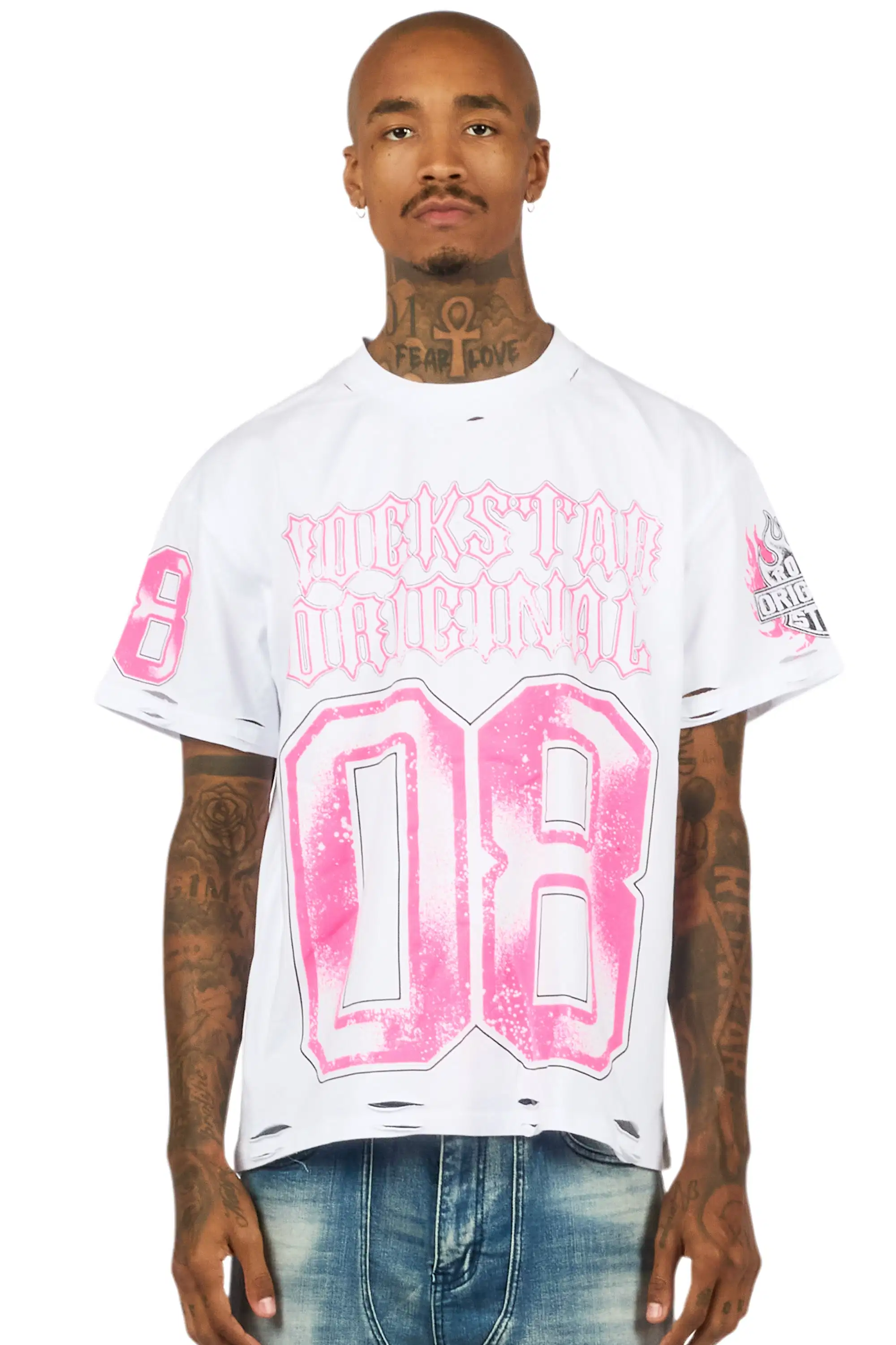 Alim White Oversized Graphic T-Shirt - Image 2