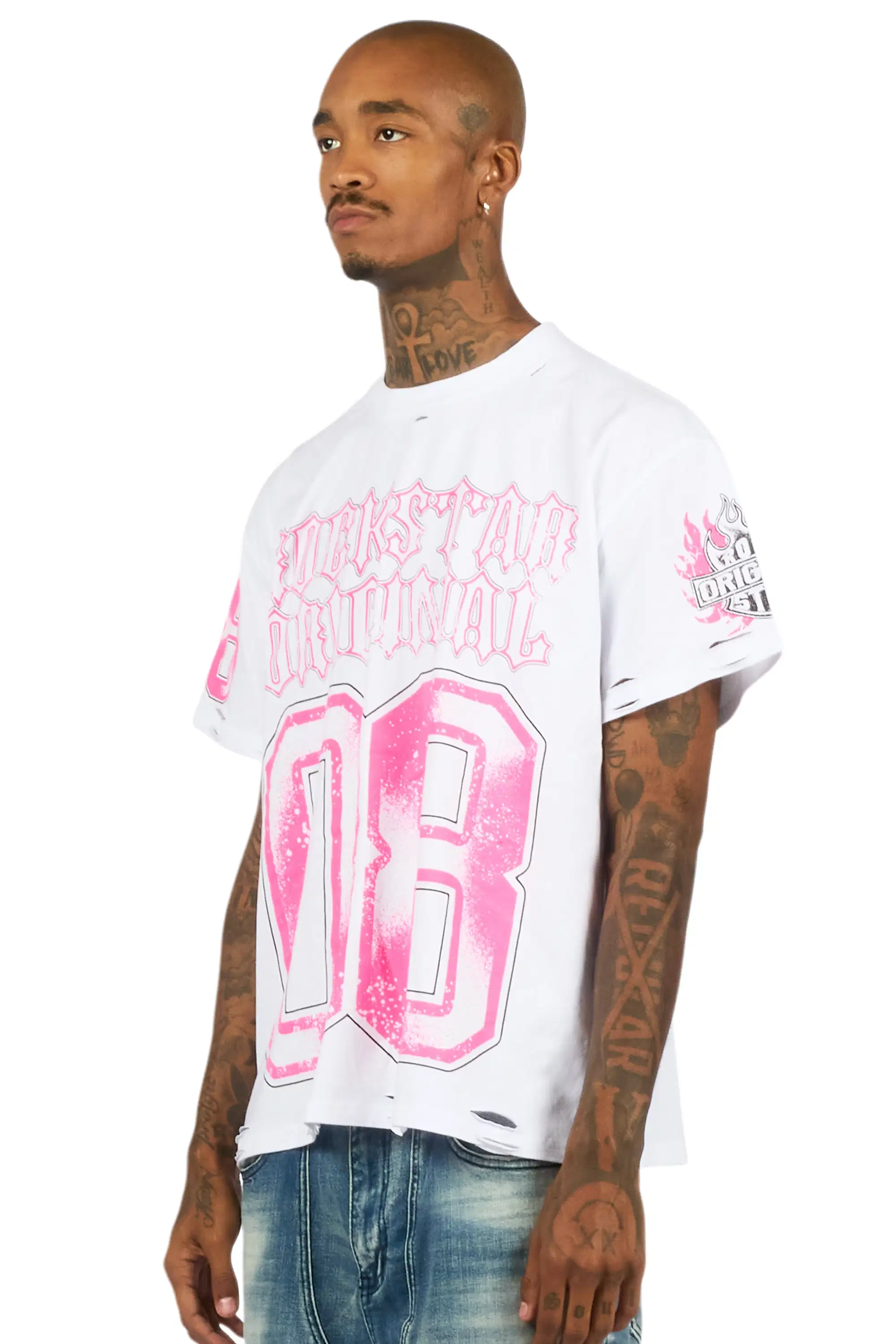Alim White Oversized Graphic T-Shirt - Image 5