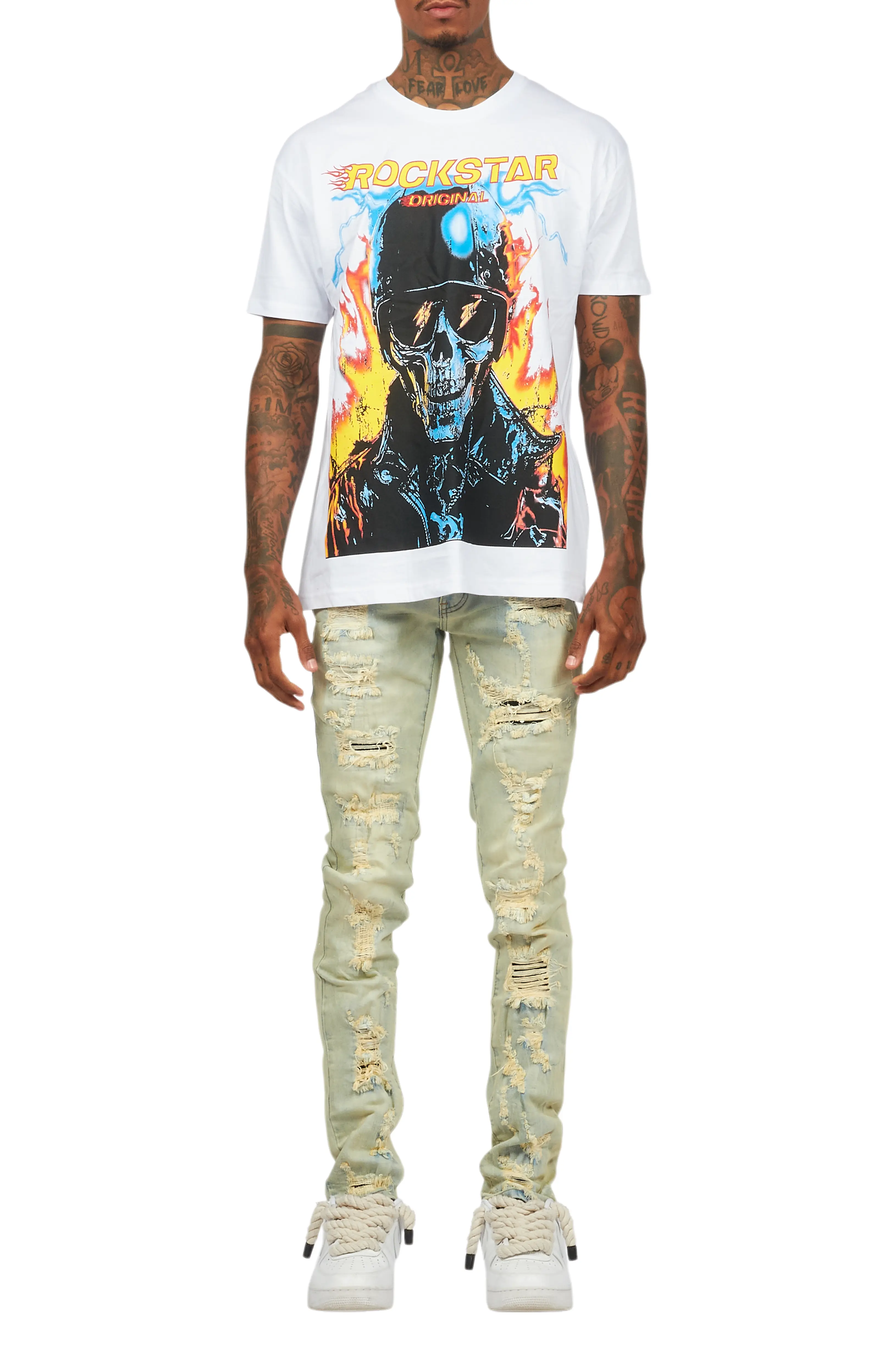 Balius White Oversized Graphic T-Shirt - Image 8