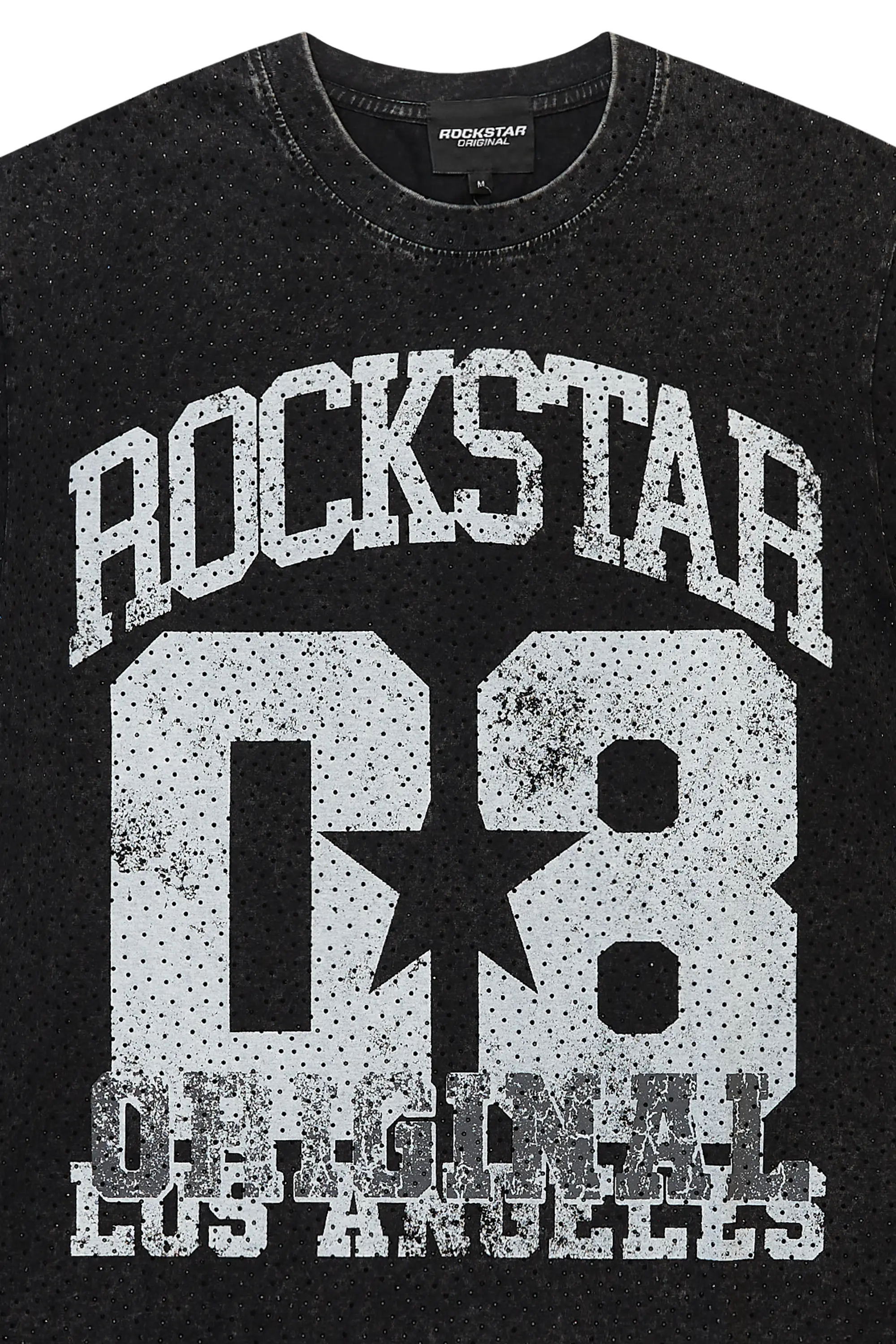 Flamur Black Graphic Rhinestone T-Shirt - Image 6