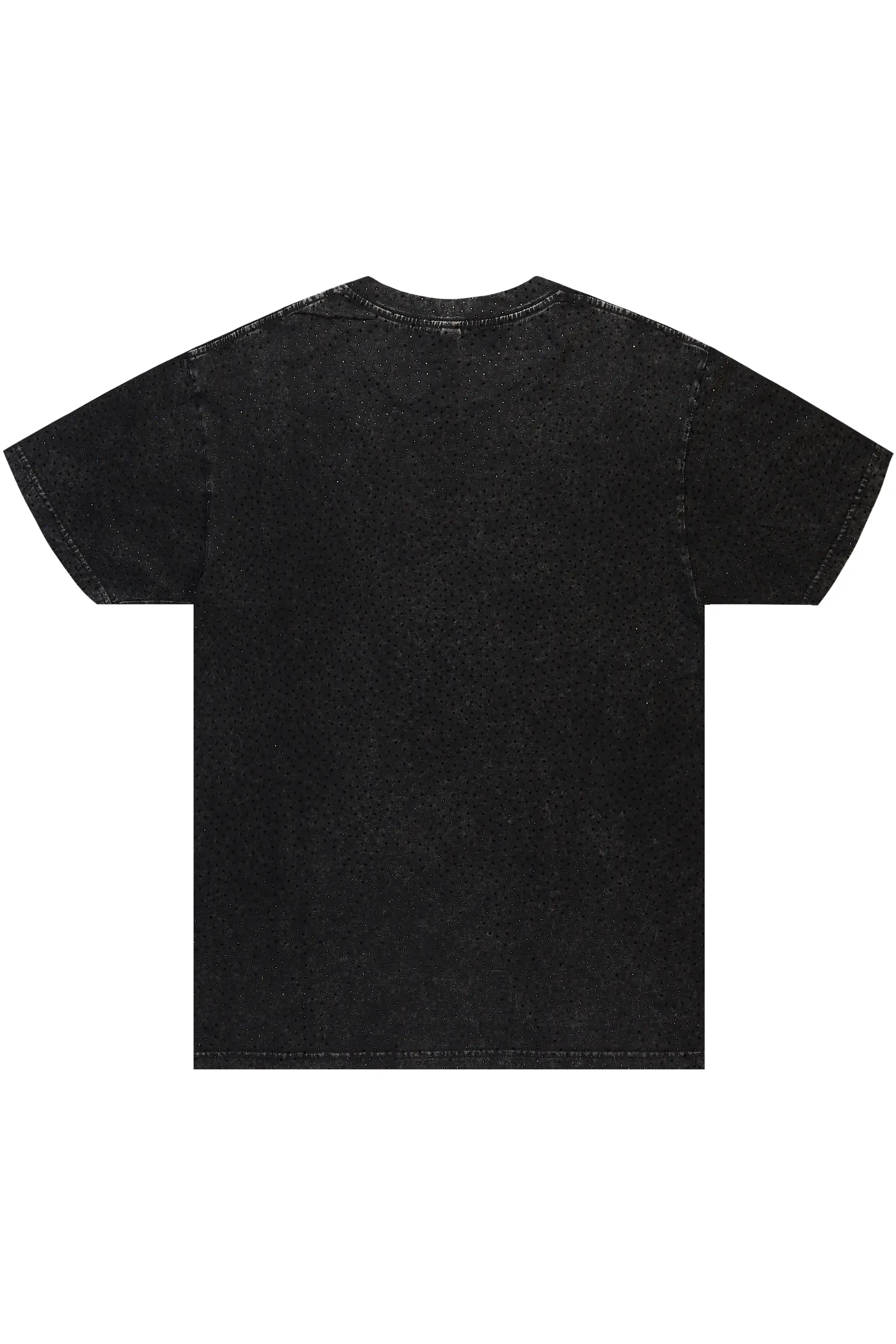 Flamur Black Graphic Rhinestone T-Shirt - Image 7