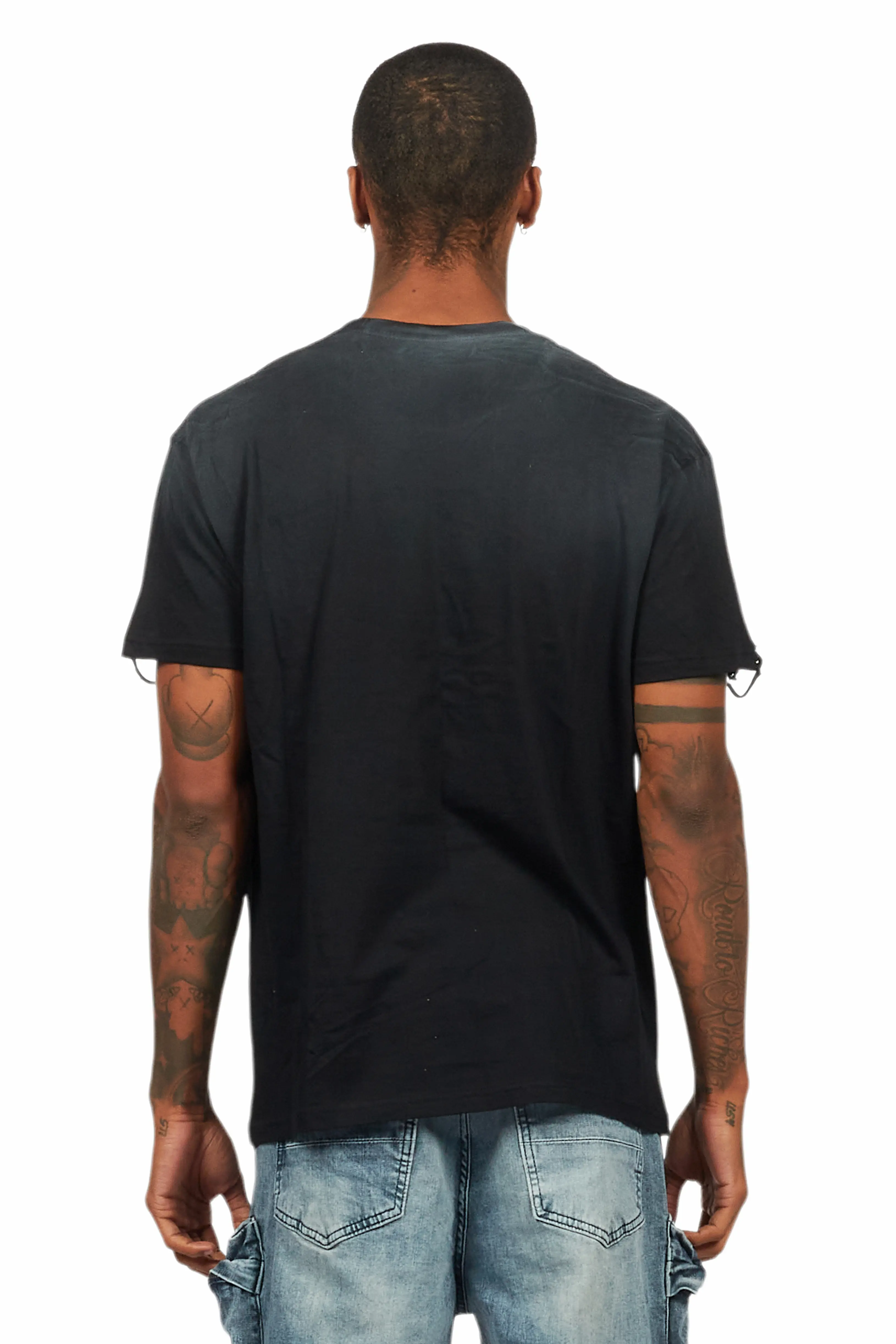 Deiter Black Oversized Graphic T-Shirt - Image 4