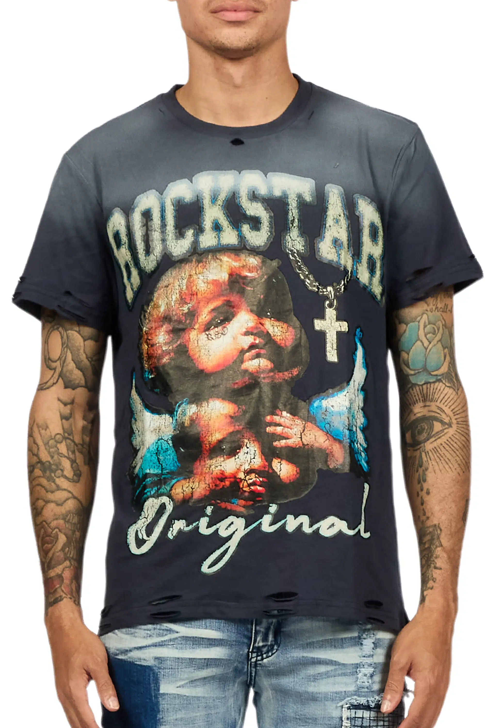 Deiter Navy Oversized Graphic T-Shirt - Image 8