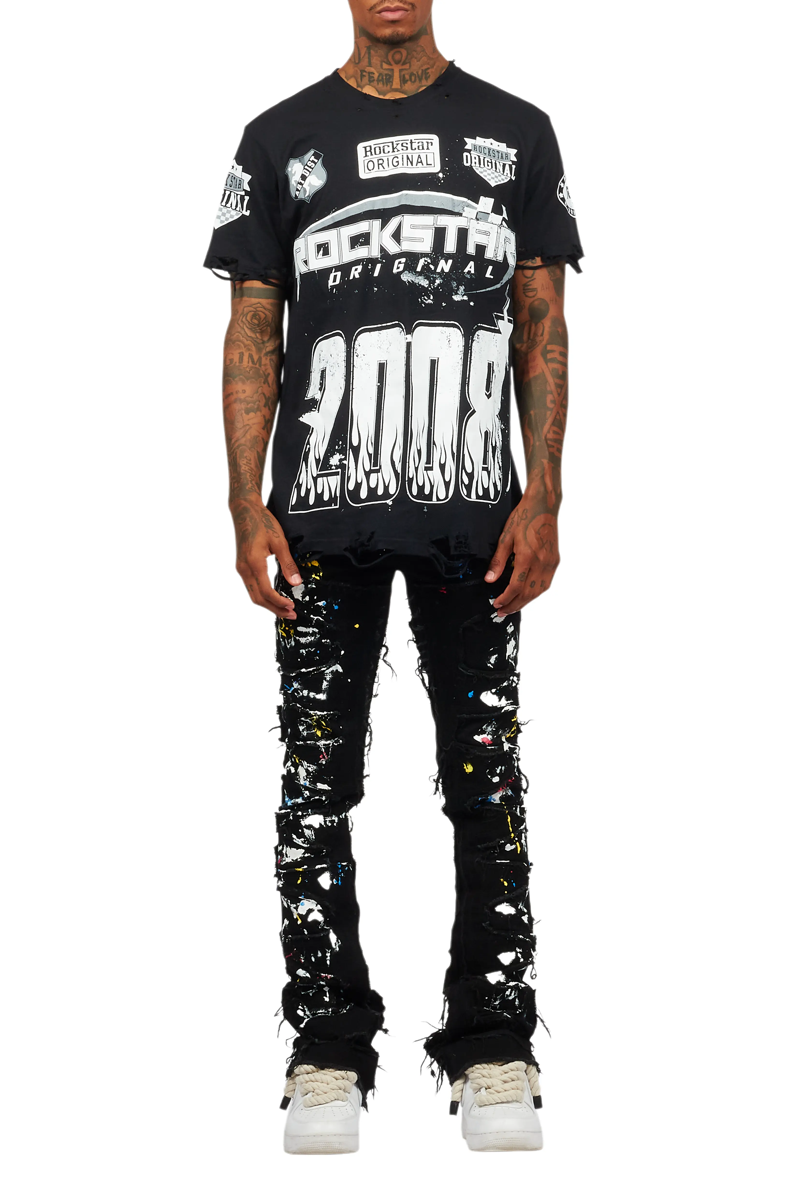 Amos Black Graphic T-Shirt - Image 8