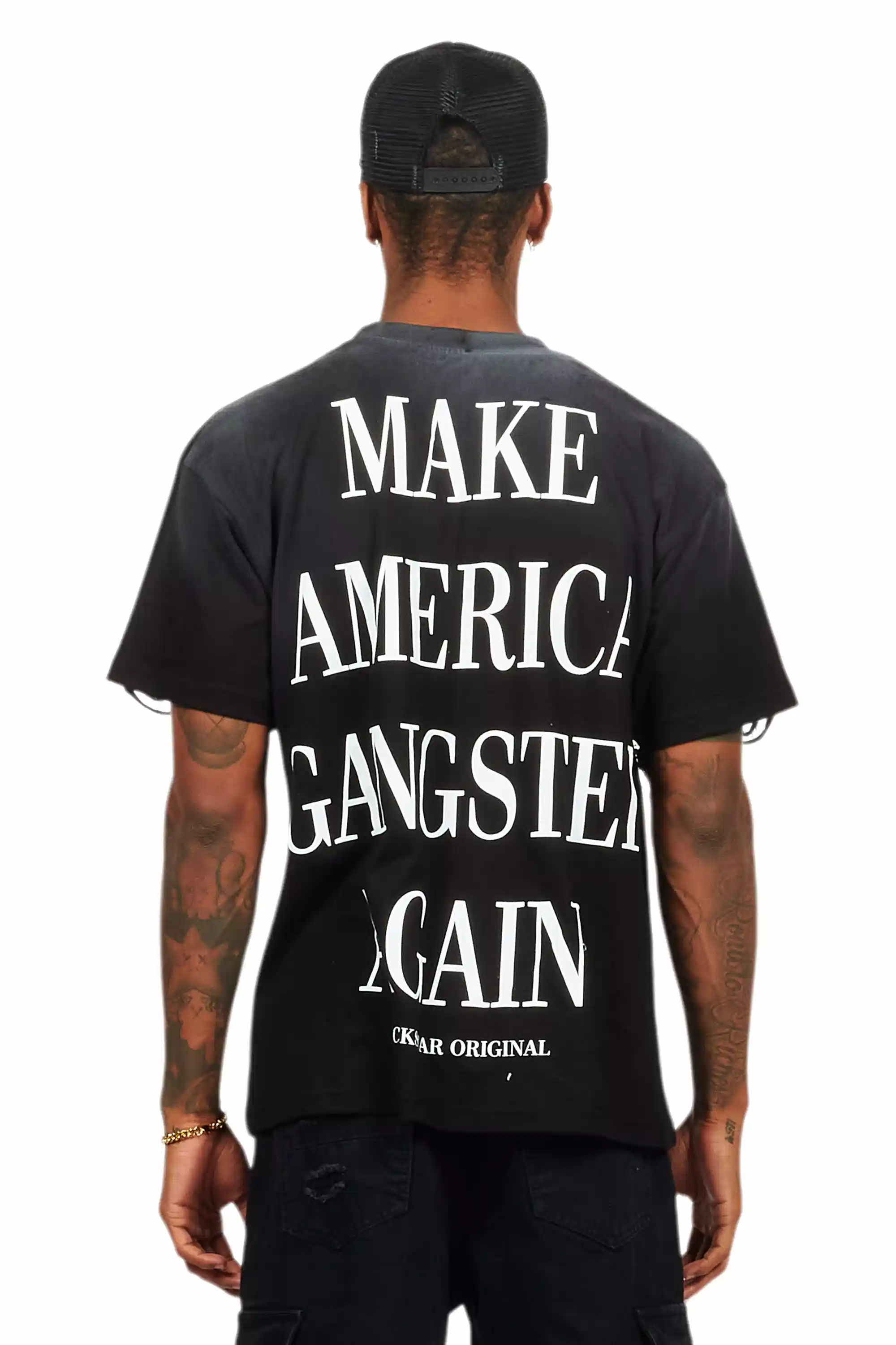 Drako Black Oversized Graphic T-Shirt - Image 2