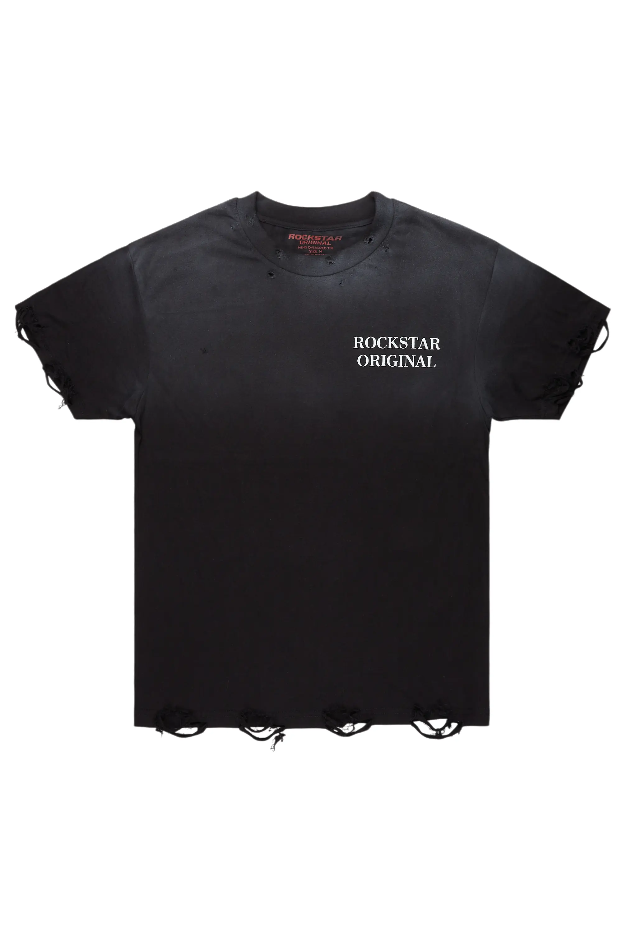 Drako Black Oversized Graphic T-Shirt - Image 6