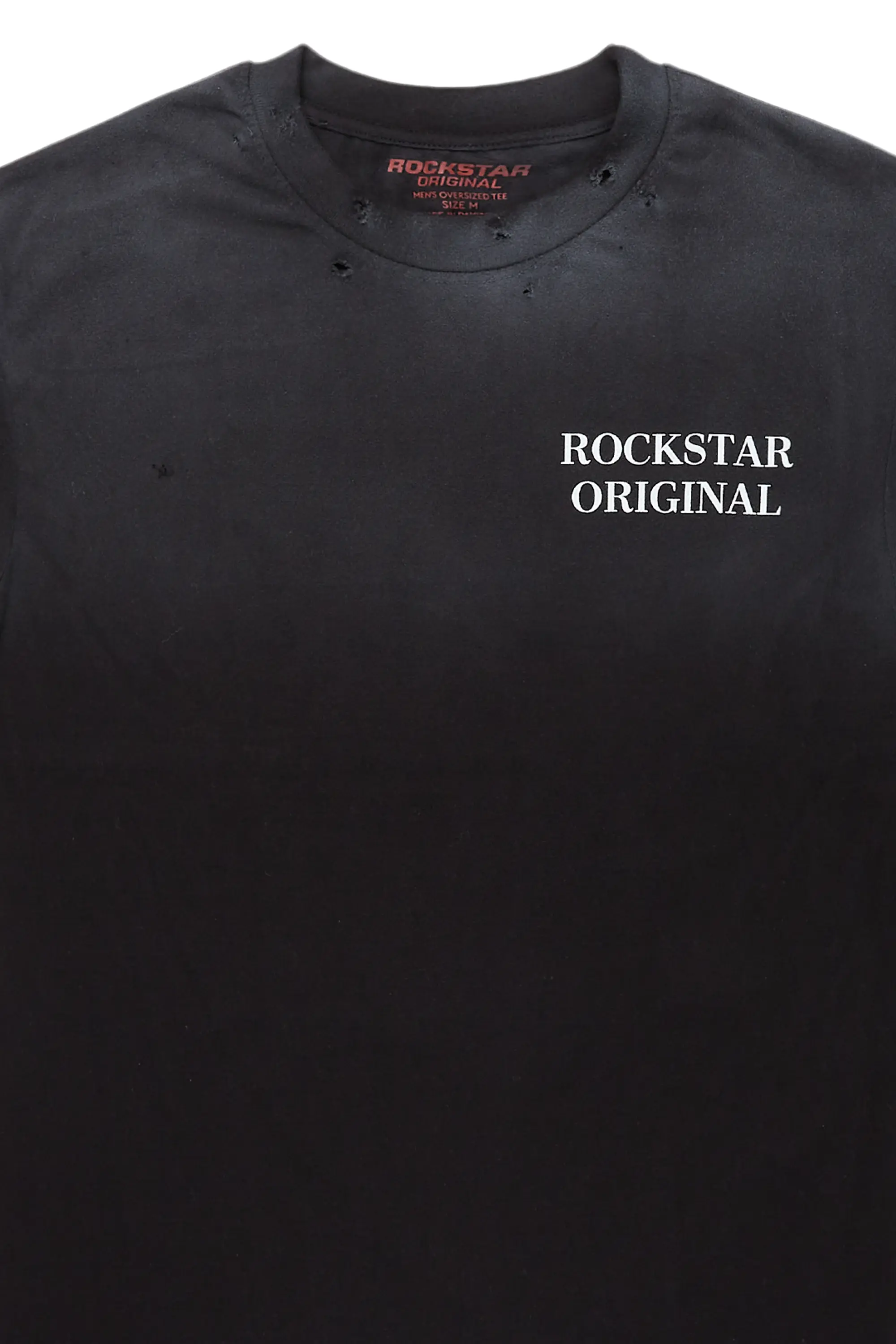 Drako Black Oversized Graphic T-Shirt - Image 7