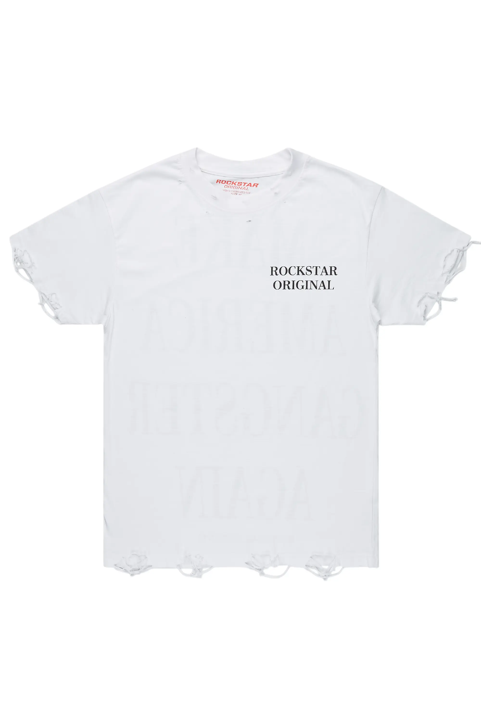 Drako White Oversized Graphic T-Shirt - Image 5