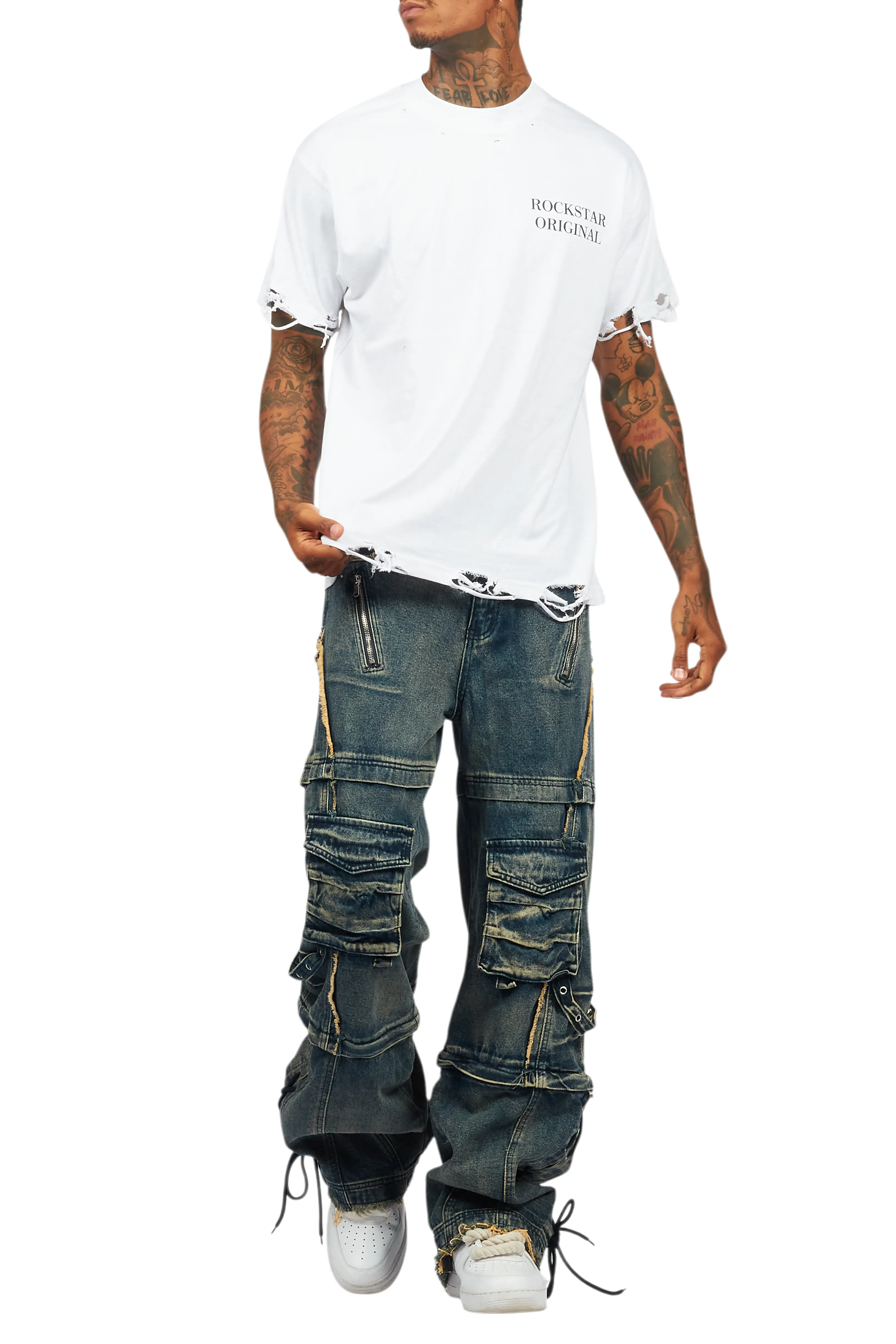 Drako White Oversized Graphic T-Shirt - Image 7