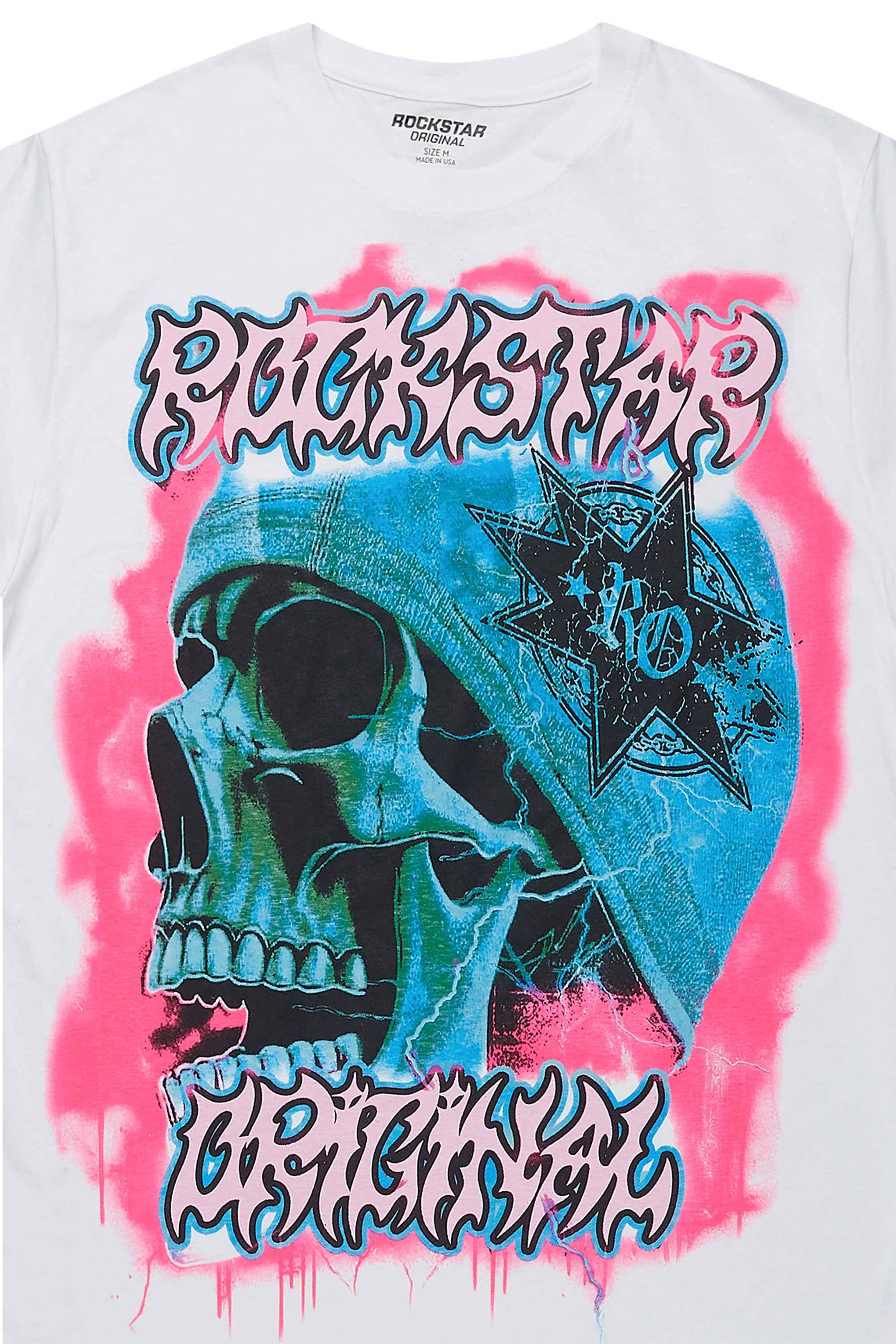 Amari White Graphic T-Shirt - Image 8
