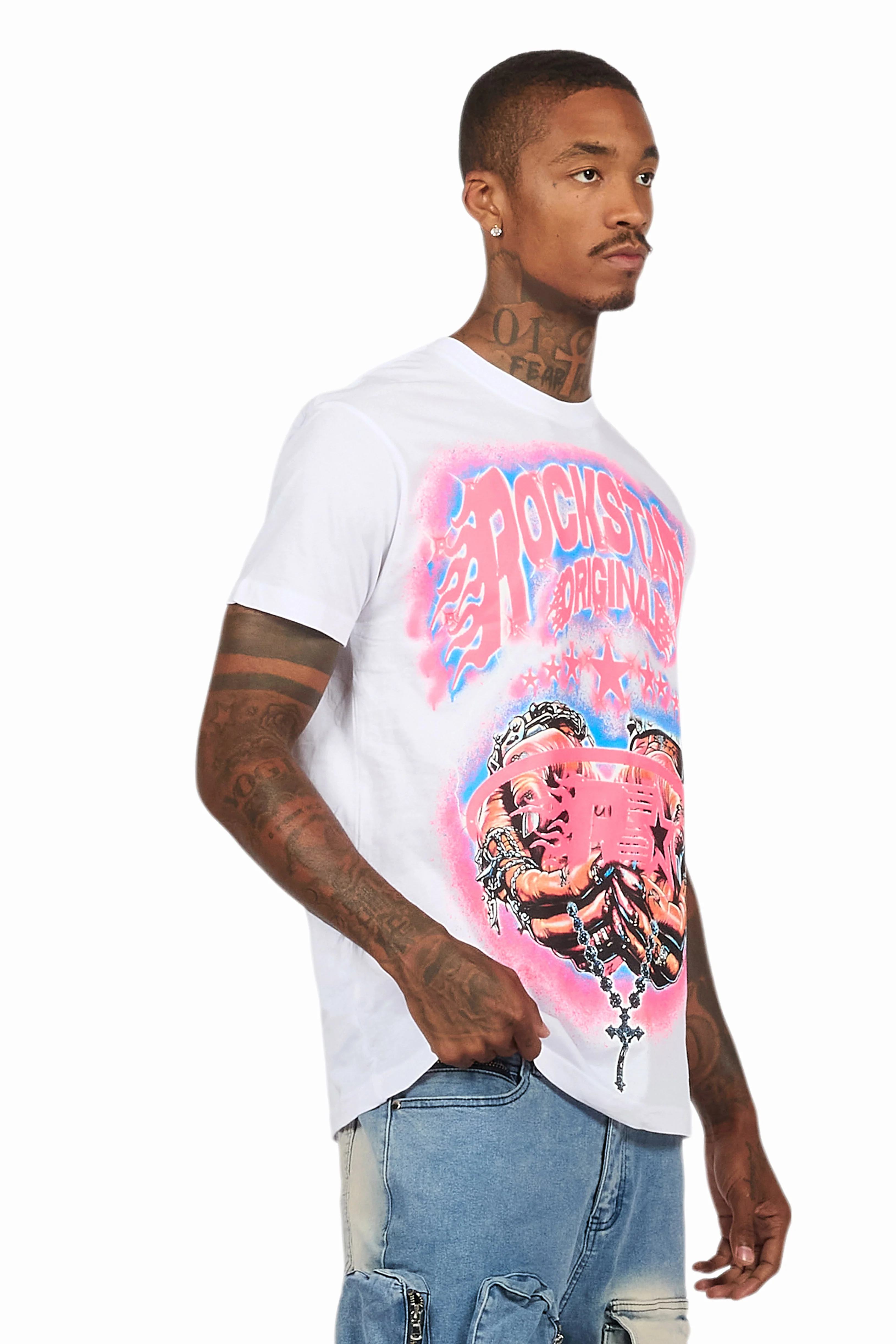Cairo White Graphic T-Shirt - Image 3