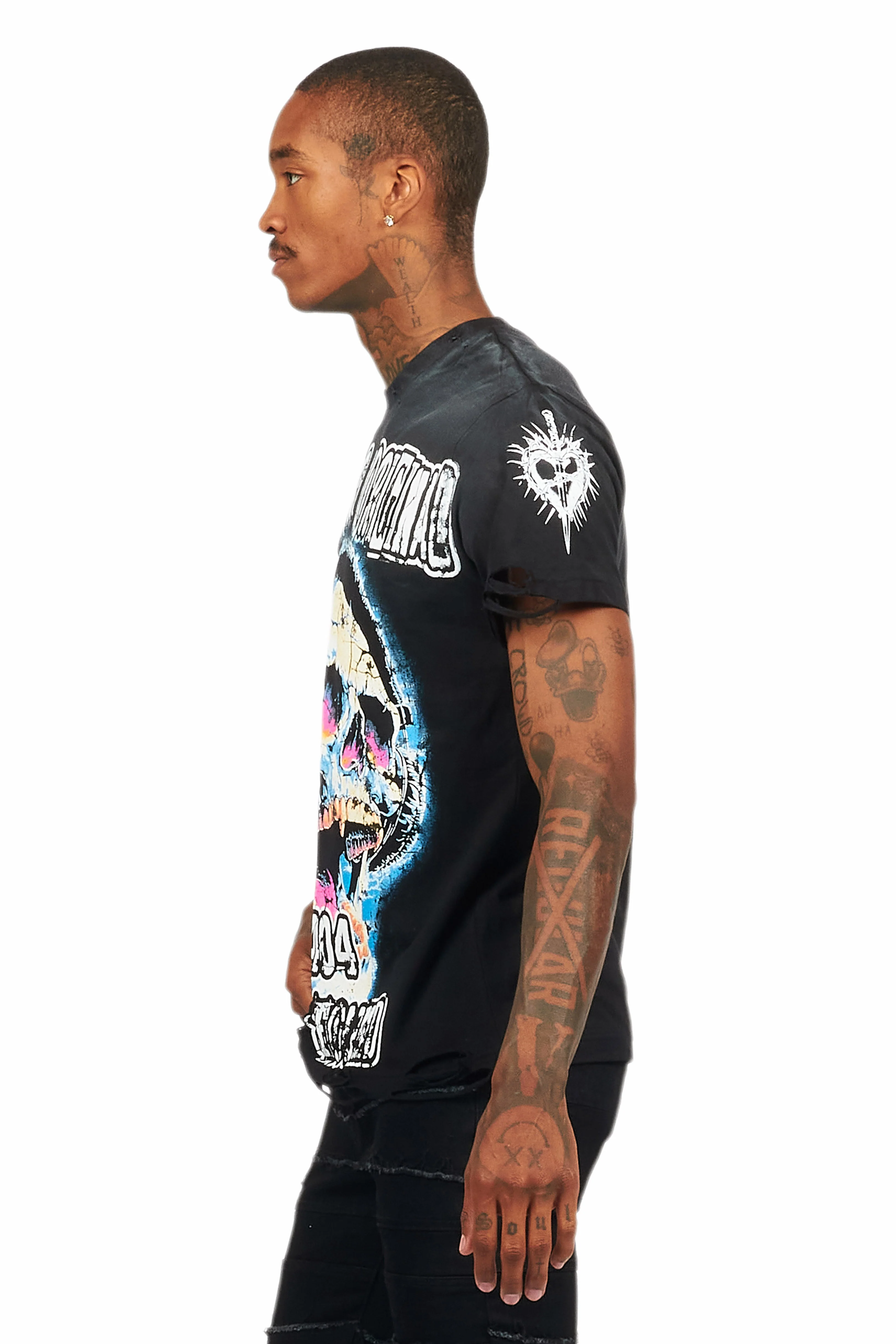 Amare Black Graphic T-Shirt - Image 6