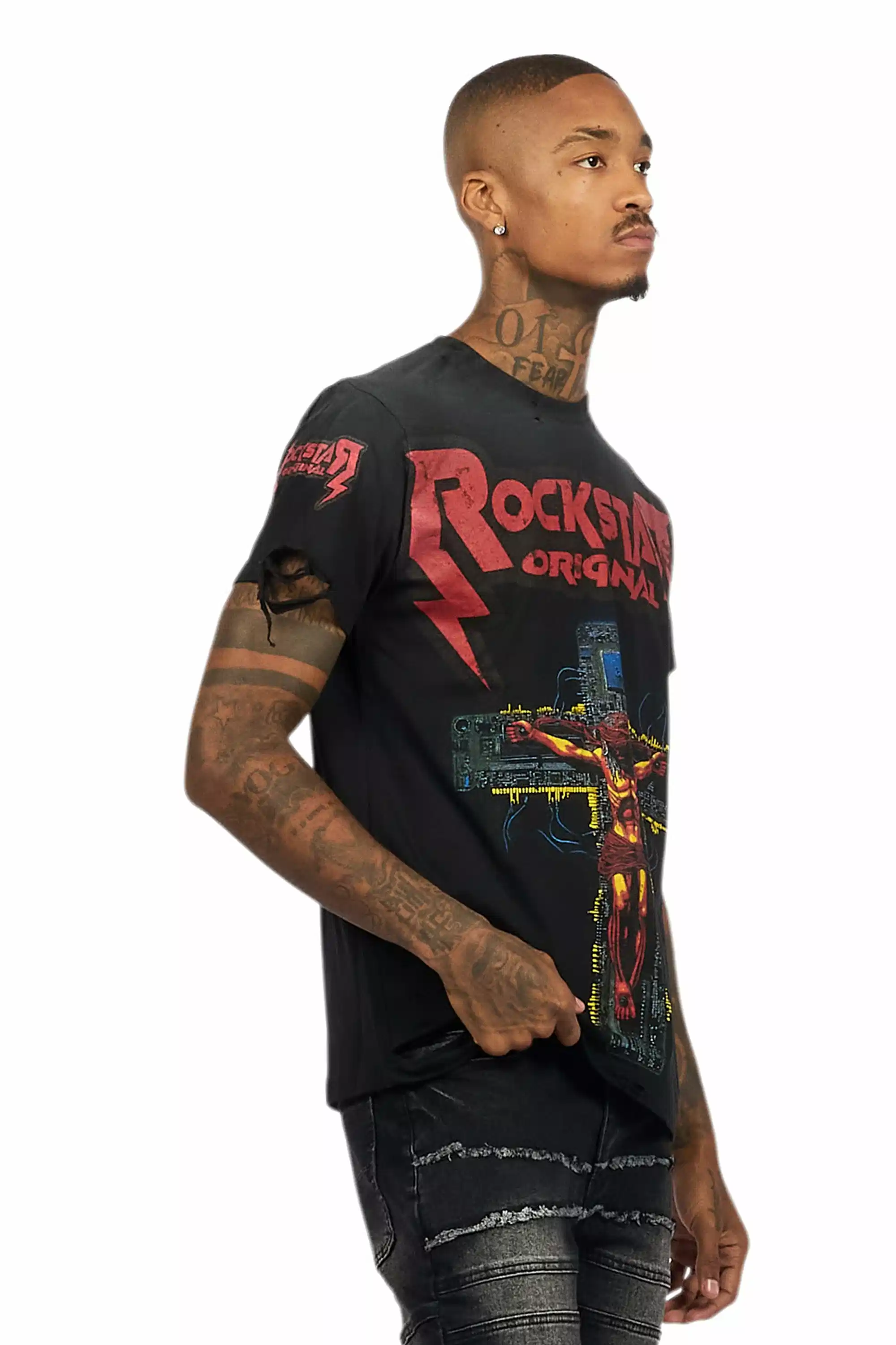 Javion Black Graphic T-Shirt - Image 3