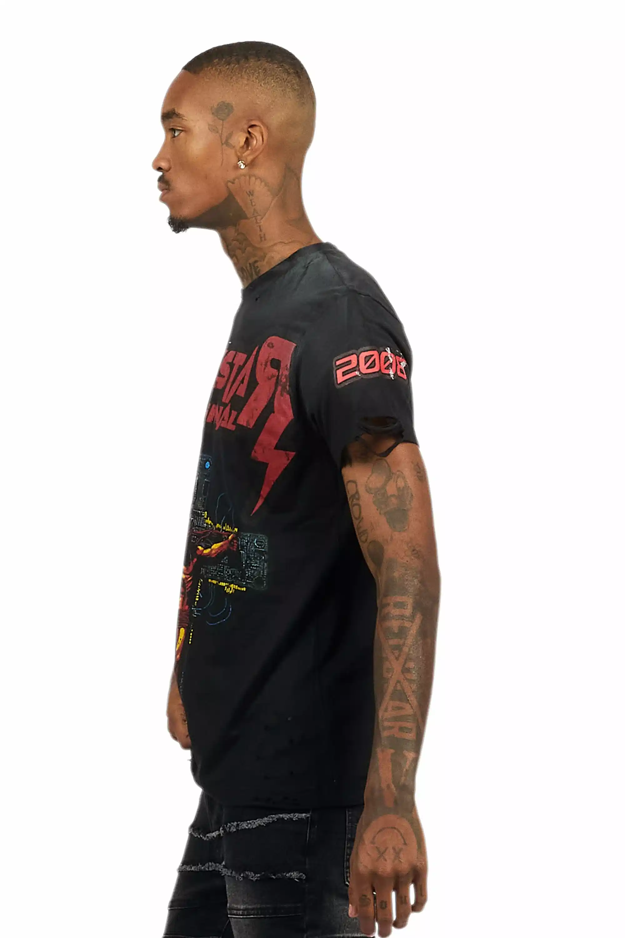 Javion Black Graphic T-Shirt - Image 6