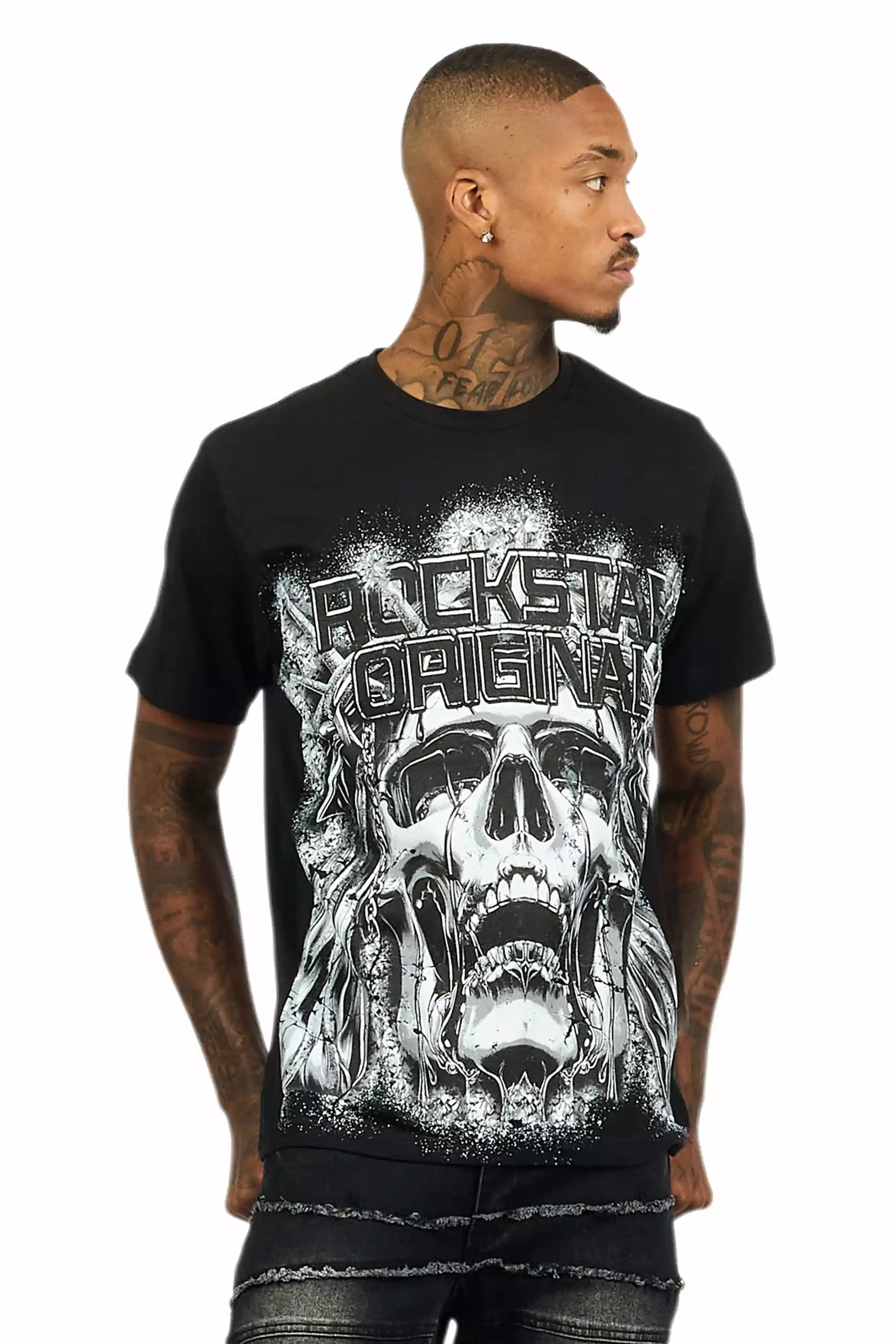 Keon Black Graphic T-Shirt - Image 2