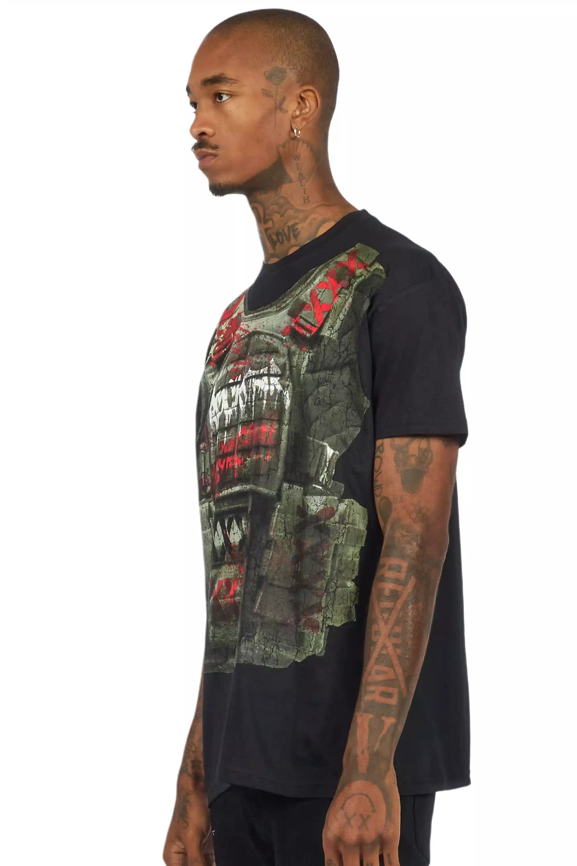Reilly Black Graphic T-Shirt - Image 4