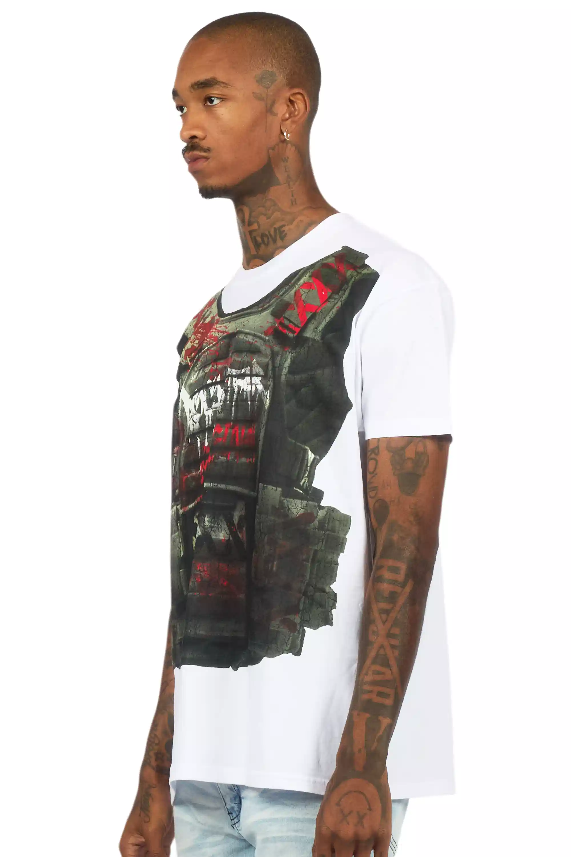 Reilly White Graphic T-Shirt - Image 4