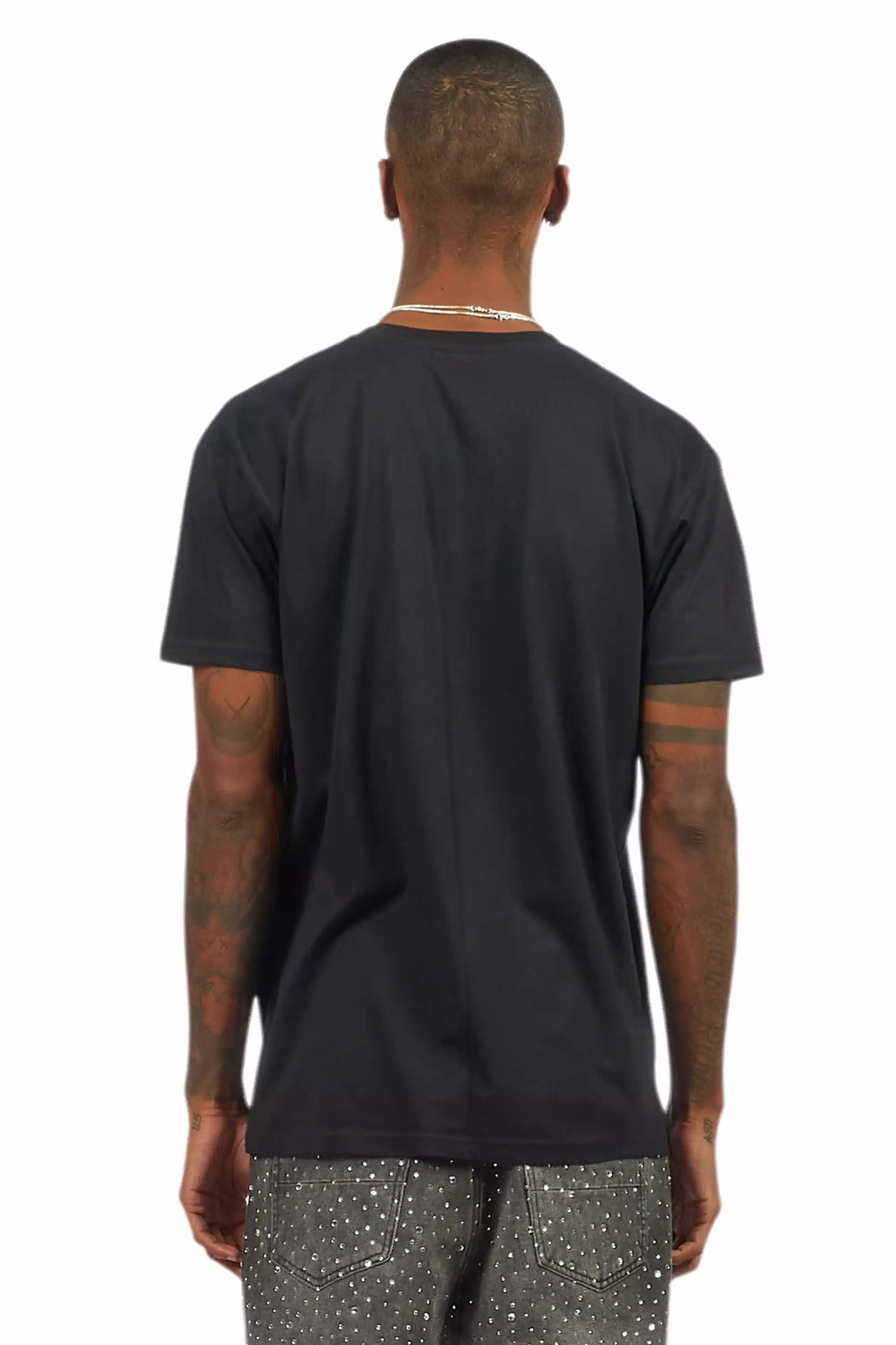 Kaelonix Black Oversized Graphic T-Shirt - Image 5