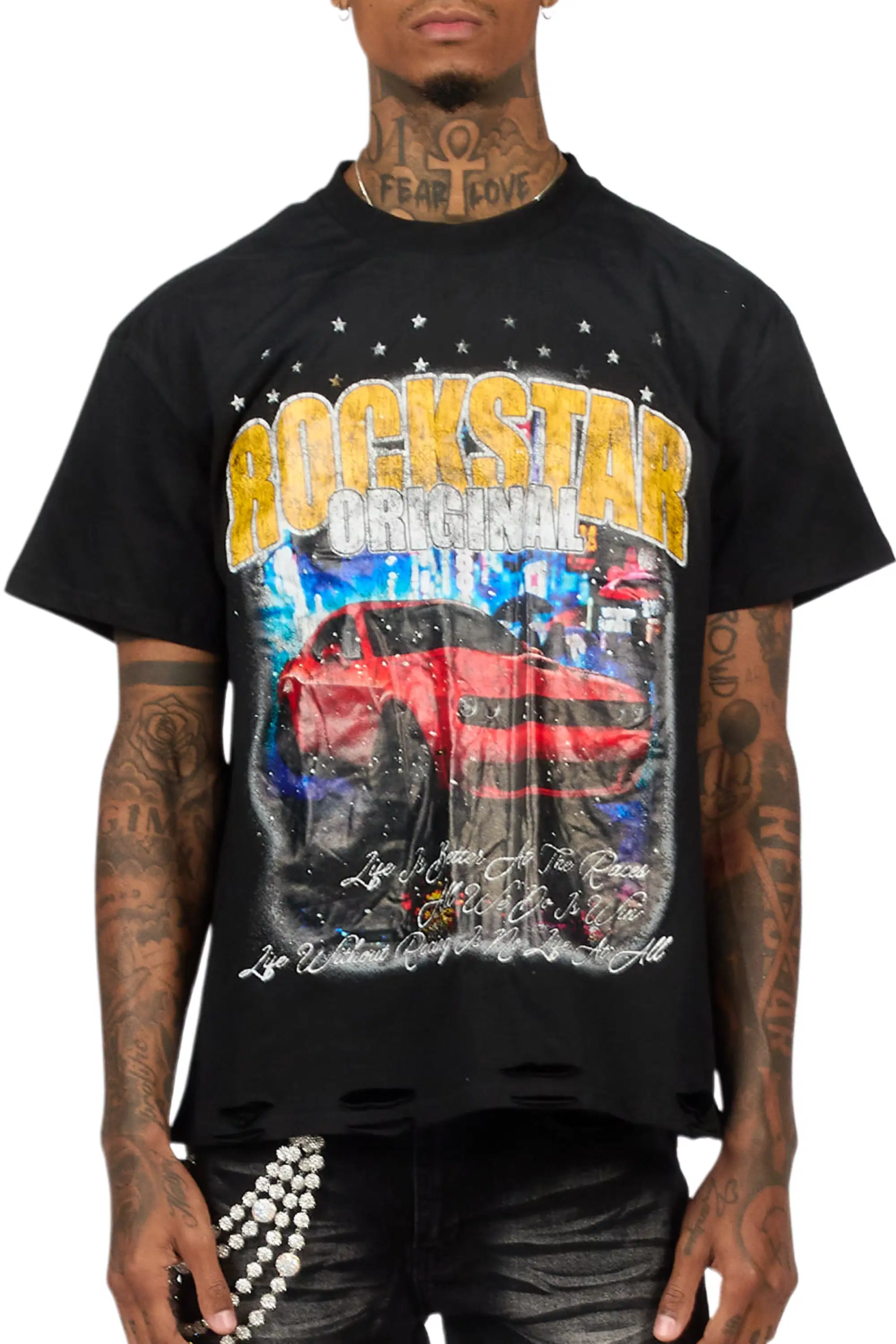 Zerix Black Oversized Graphic T-Shirt - Image 7