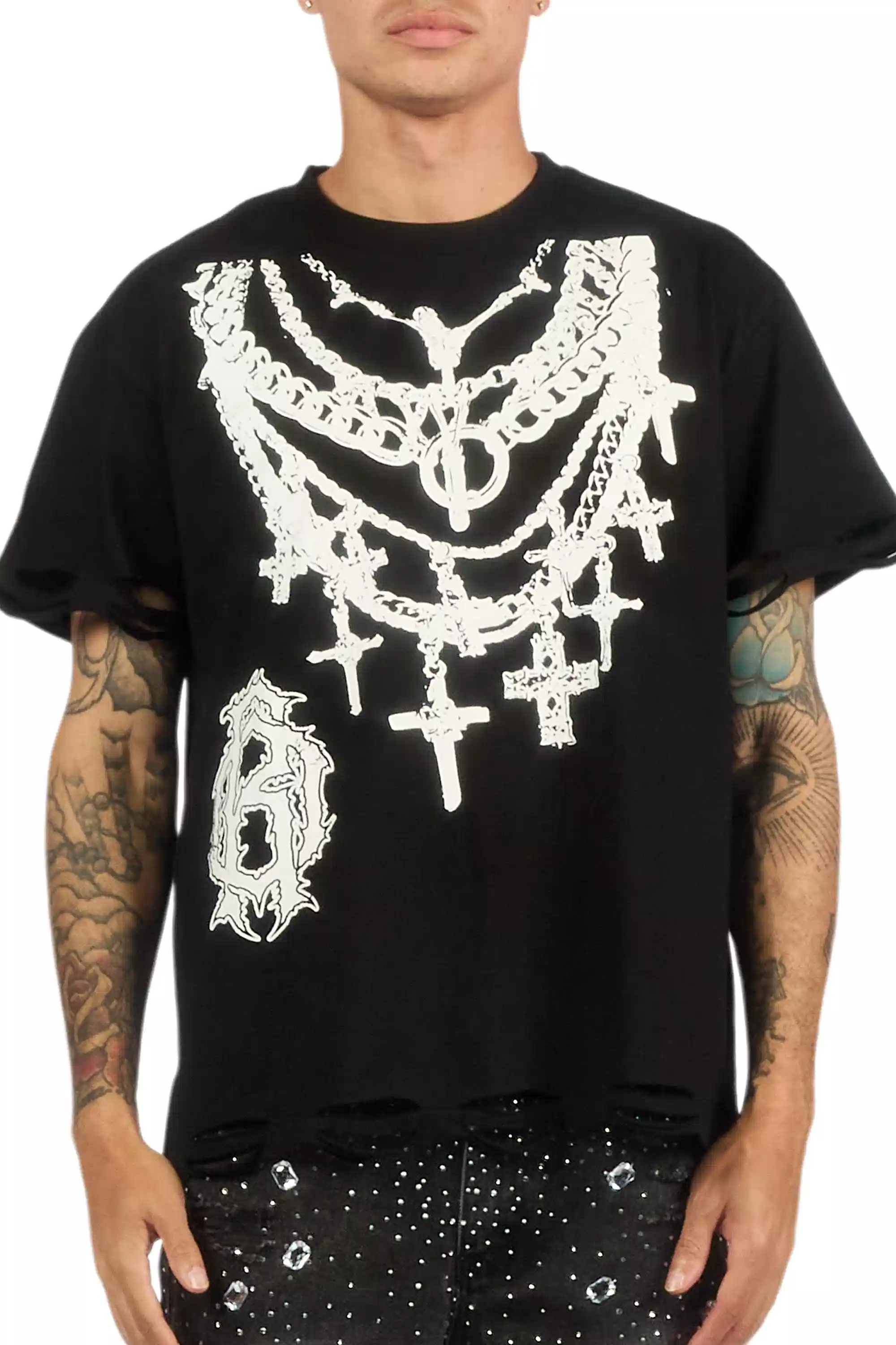 Nyro Black Oversized Graphic T-Shirt - Image 6