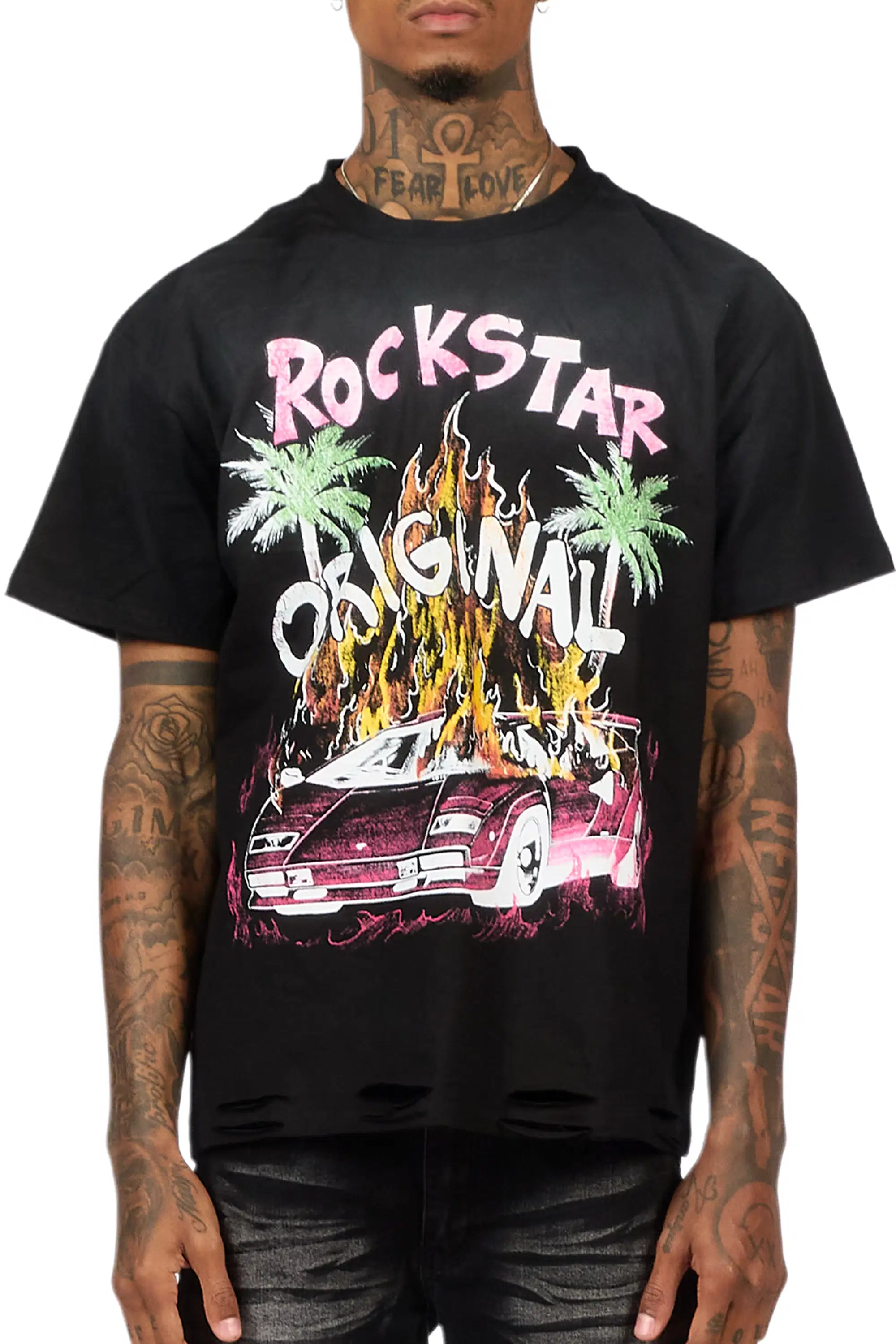 Axrian Black Oversized Graphic T-Shirt - Image 7