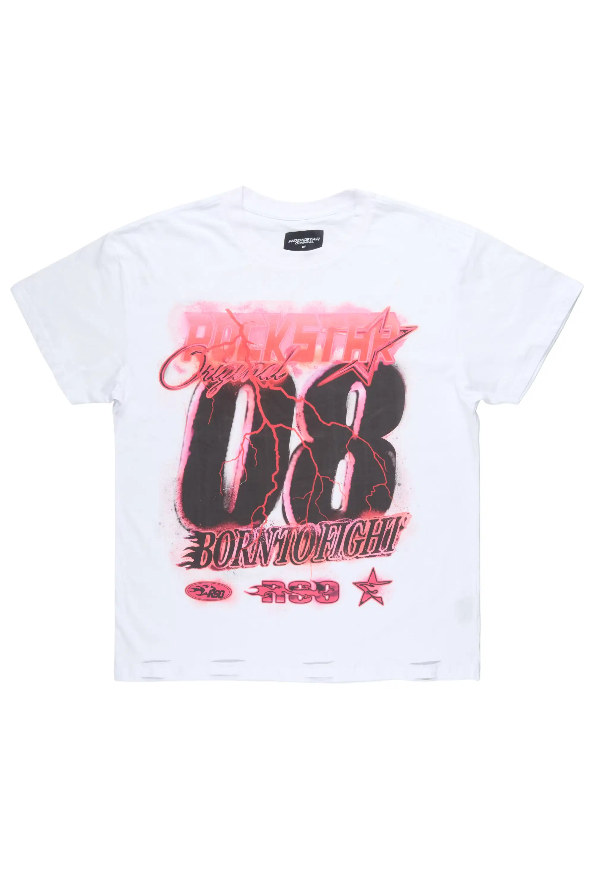 Vaelox White Oversized Graphic T-Shirt