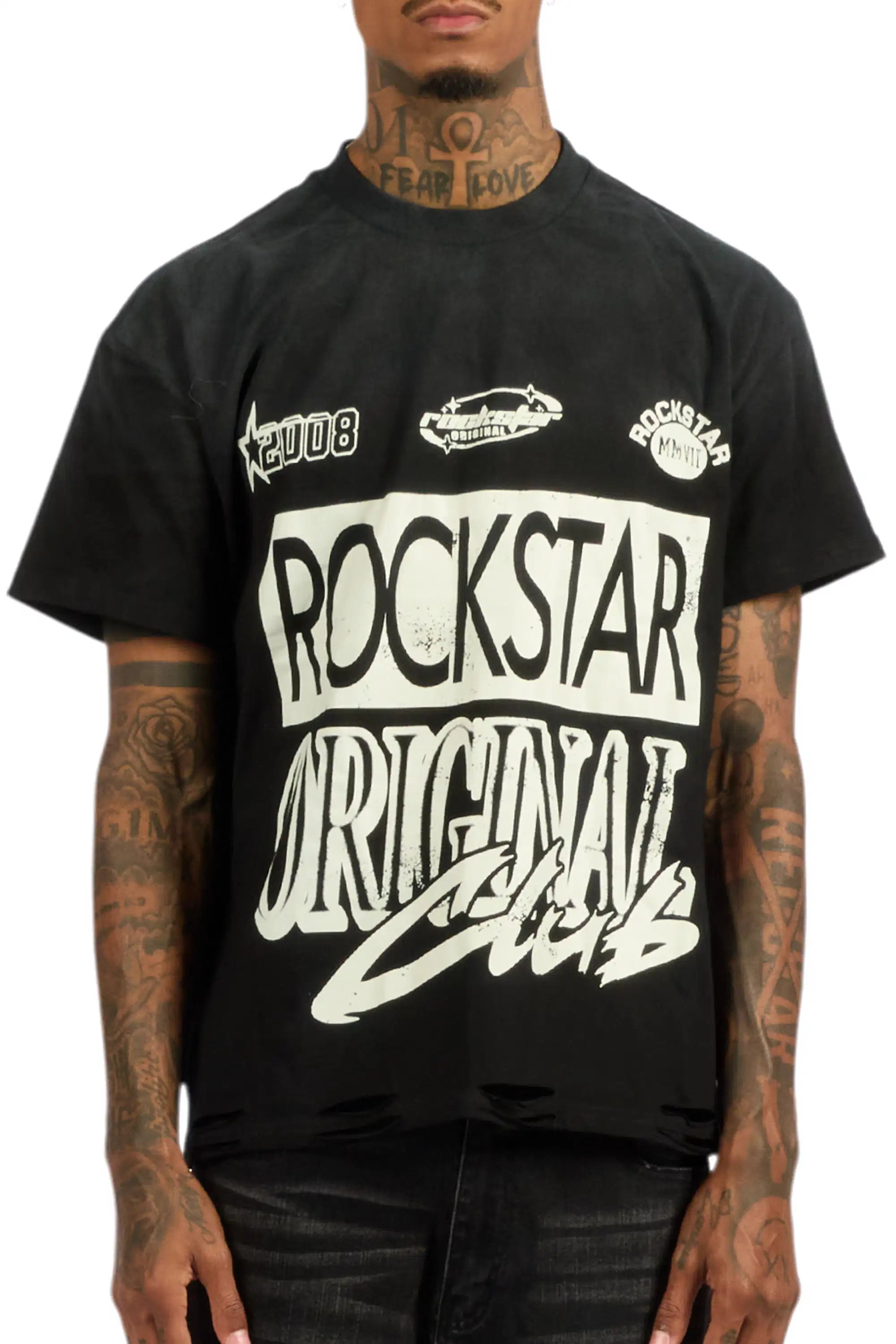 Rylok Black Oversized Graphic T-Shirt - Image 8