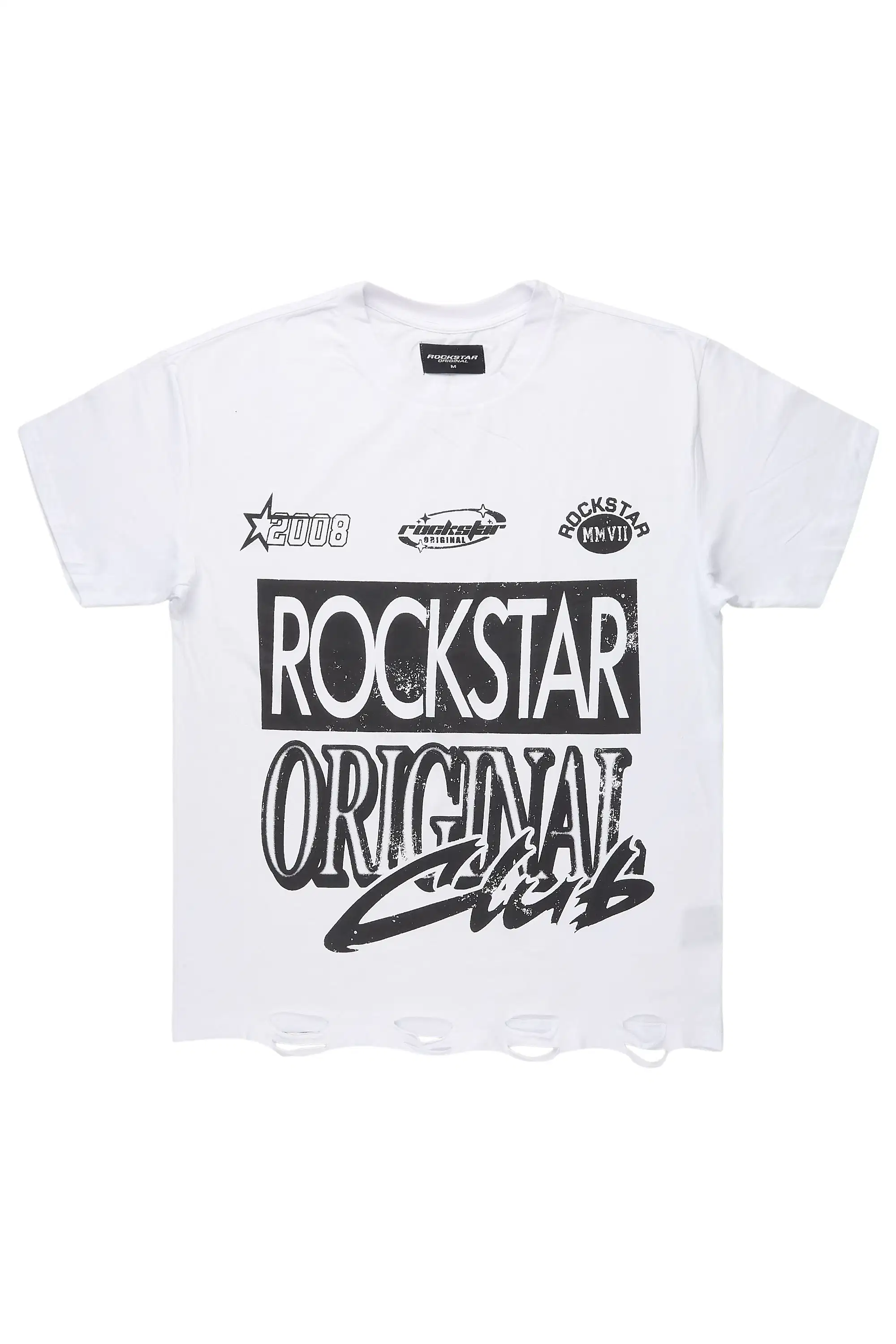 Rylok White Oversized Graphic T-Shirt