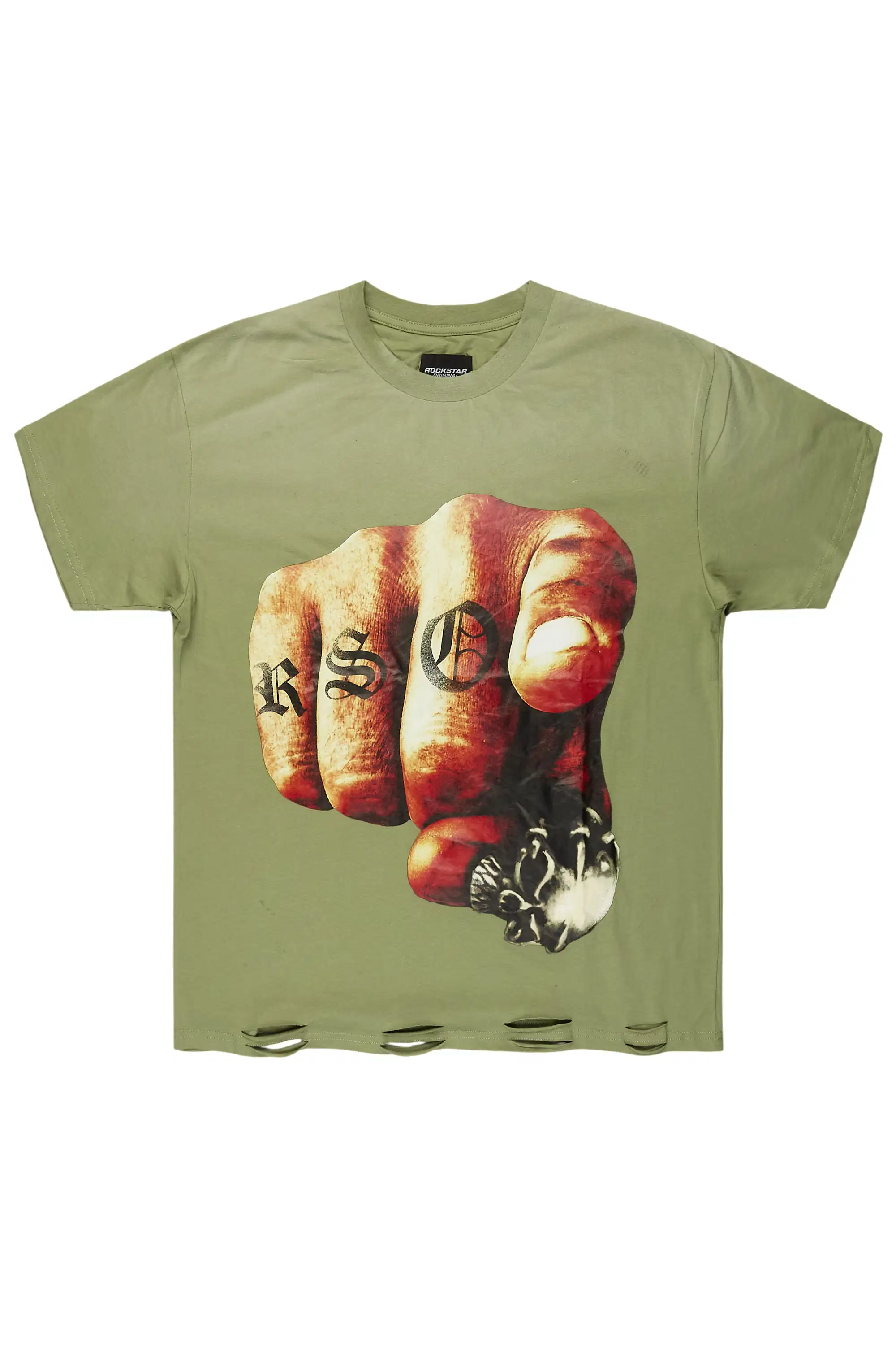Xayon Green Oversized Graphic T-Shirt