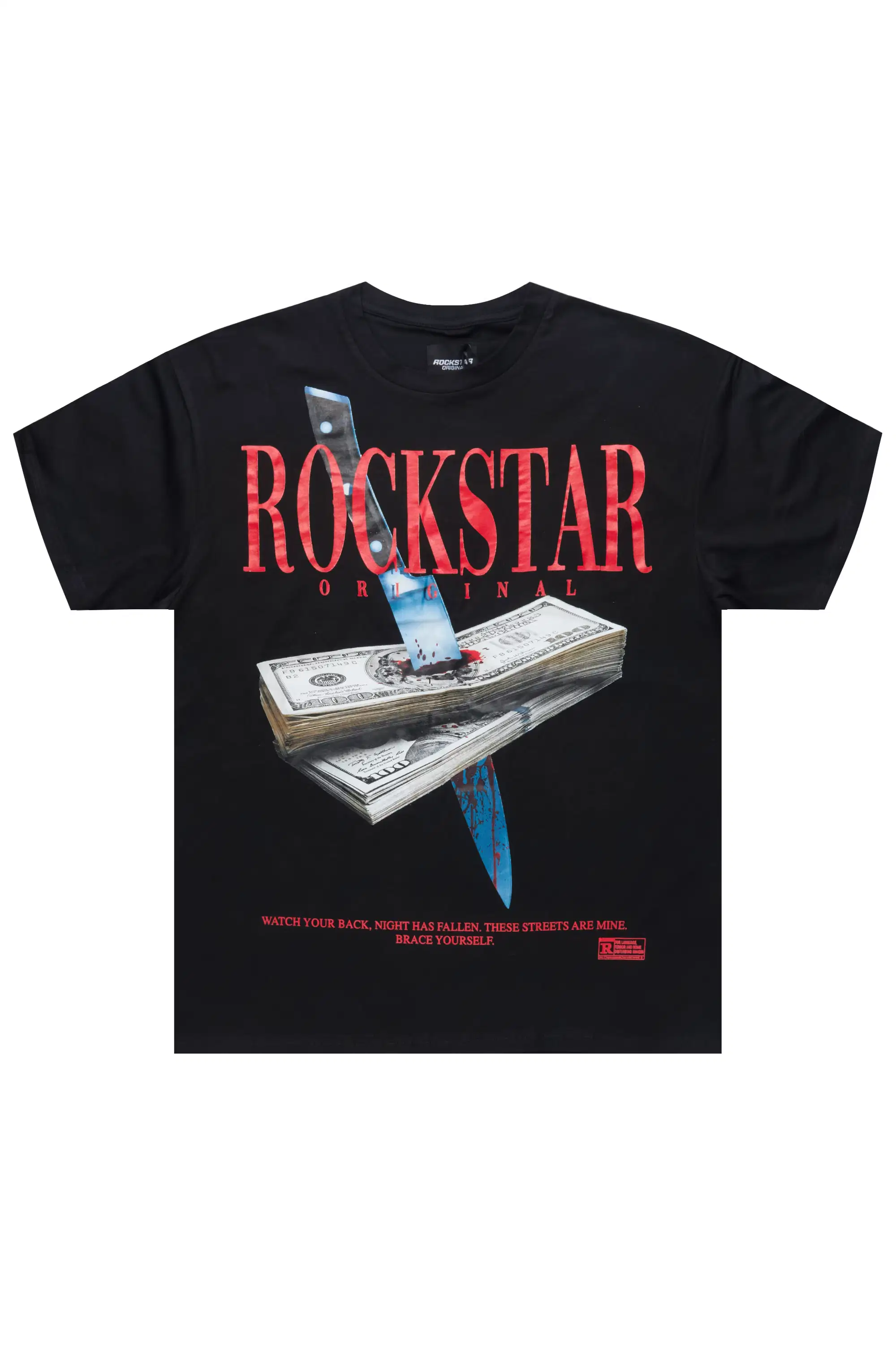 Datenyte Black Oversized Graphic T-Shirt