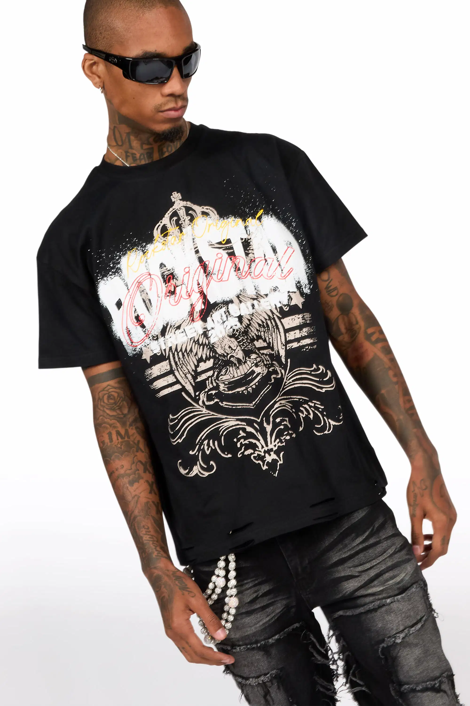 Irix Black/ White Oversized Graphic T-Shirt - Image 8