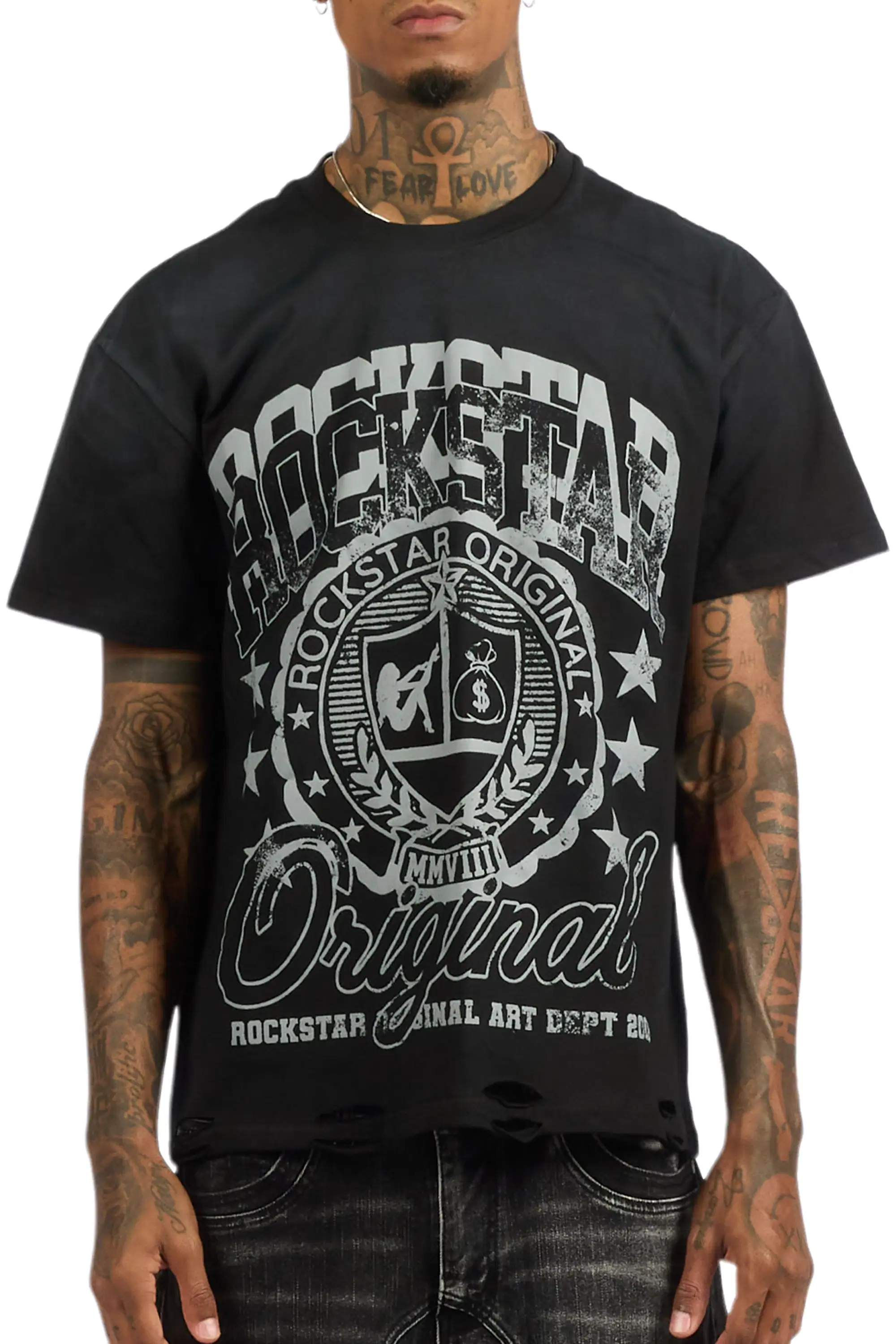 Dekar Black Oversized Graphic T-Shirt - Image 6