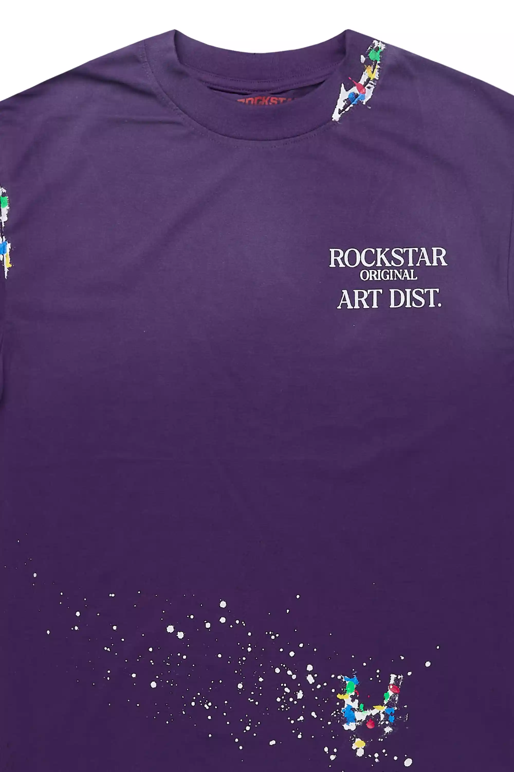 Palmer 2.0 Purple Oversized Graphic T-Shirt - Image 2