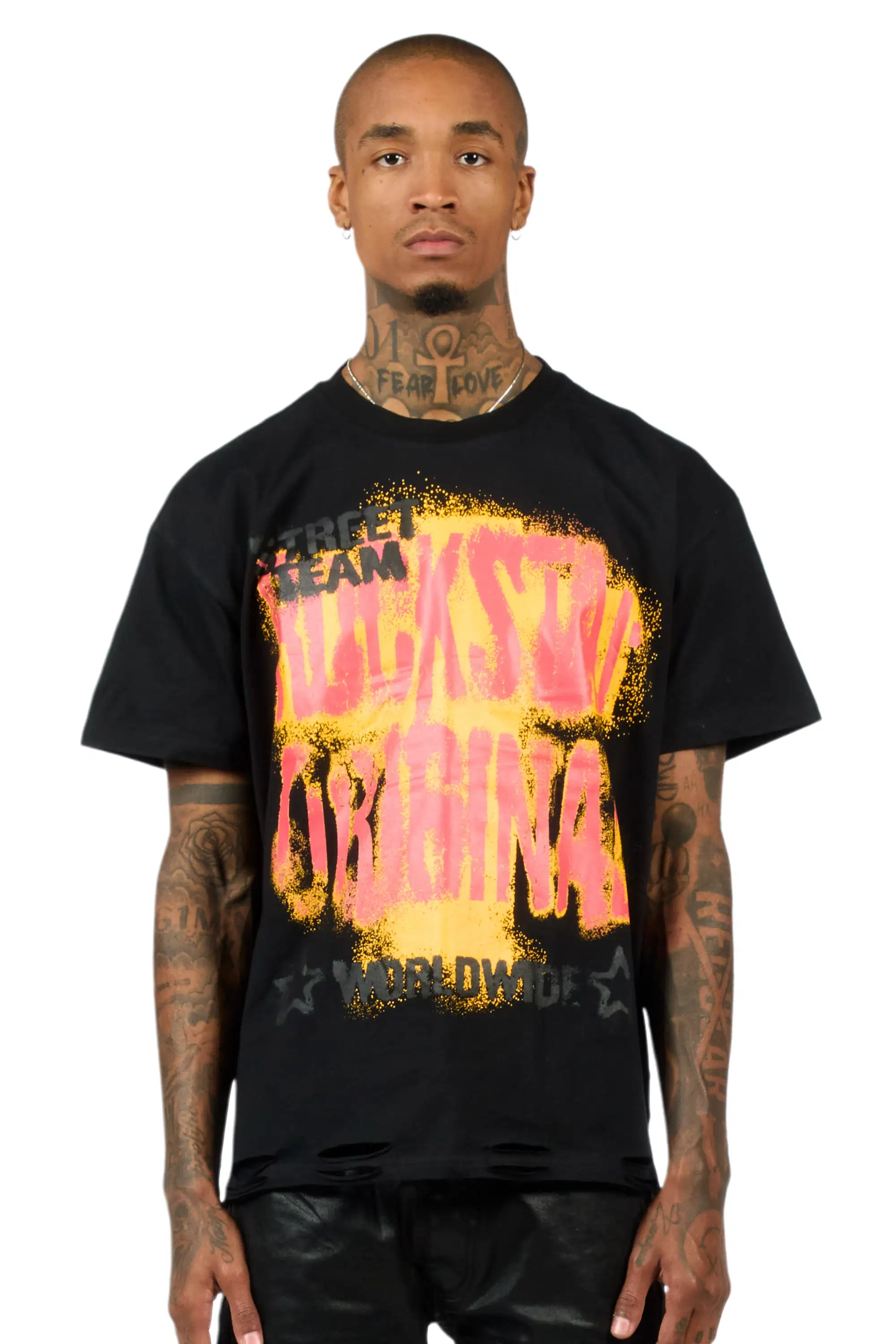 Crest Black Oversized Graphic T-Shirt - Image 2