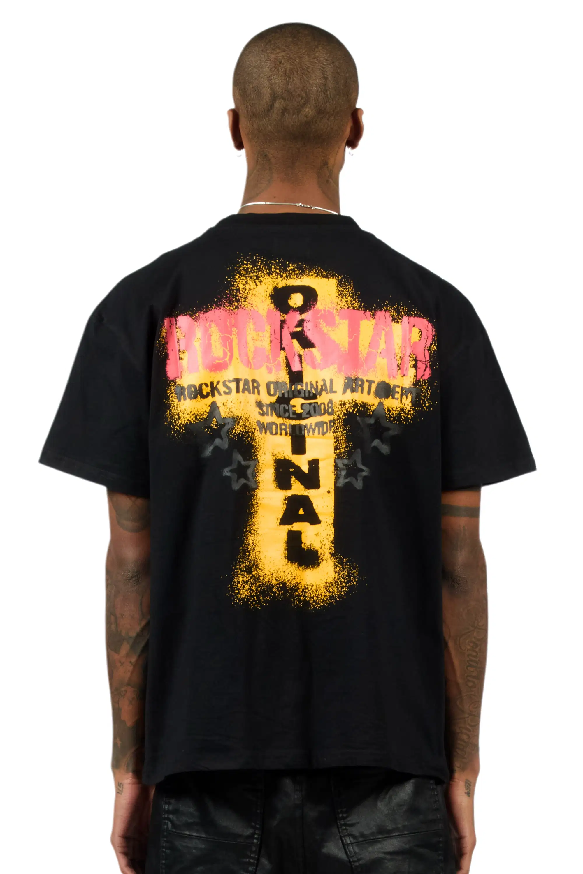 Crest Black Oversized Graphic T-Shirt - Image 3