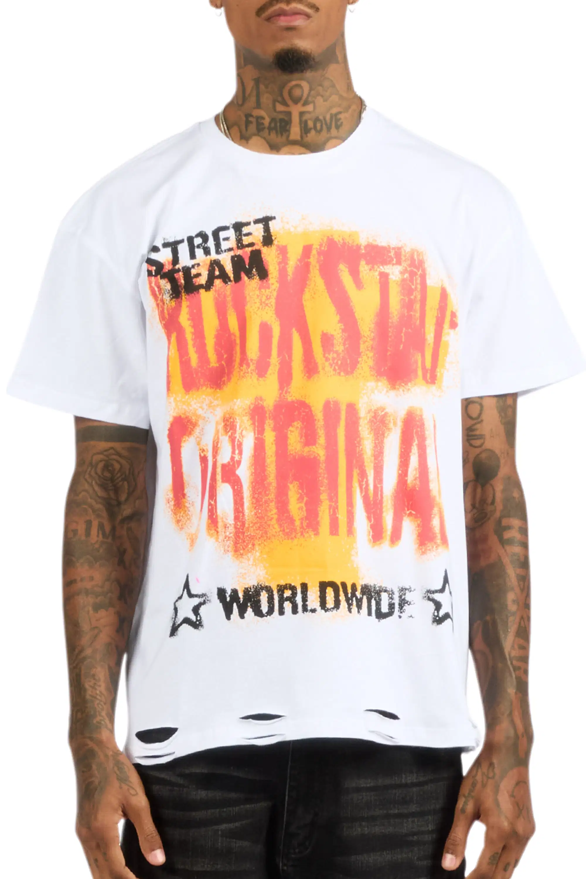Crest White Oversized Graphic T-Shirt - Image 8