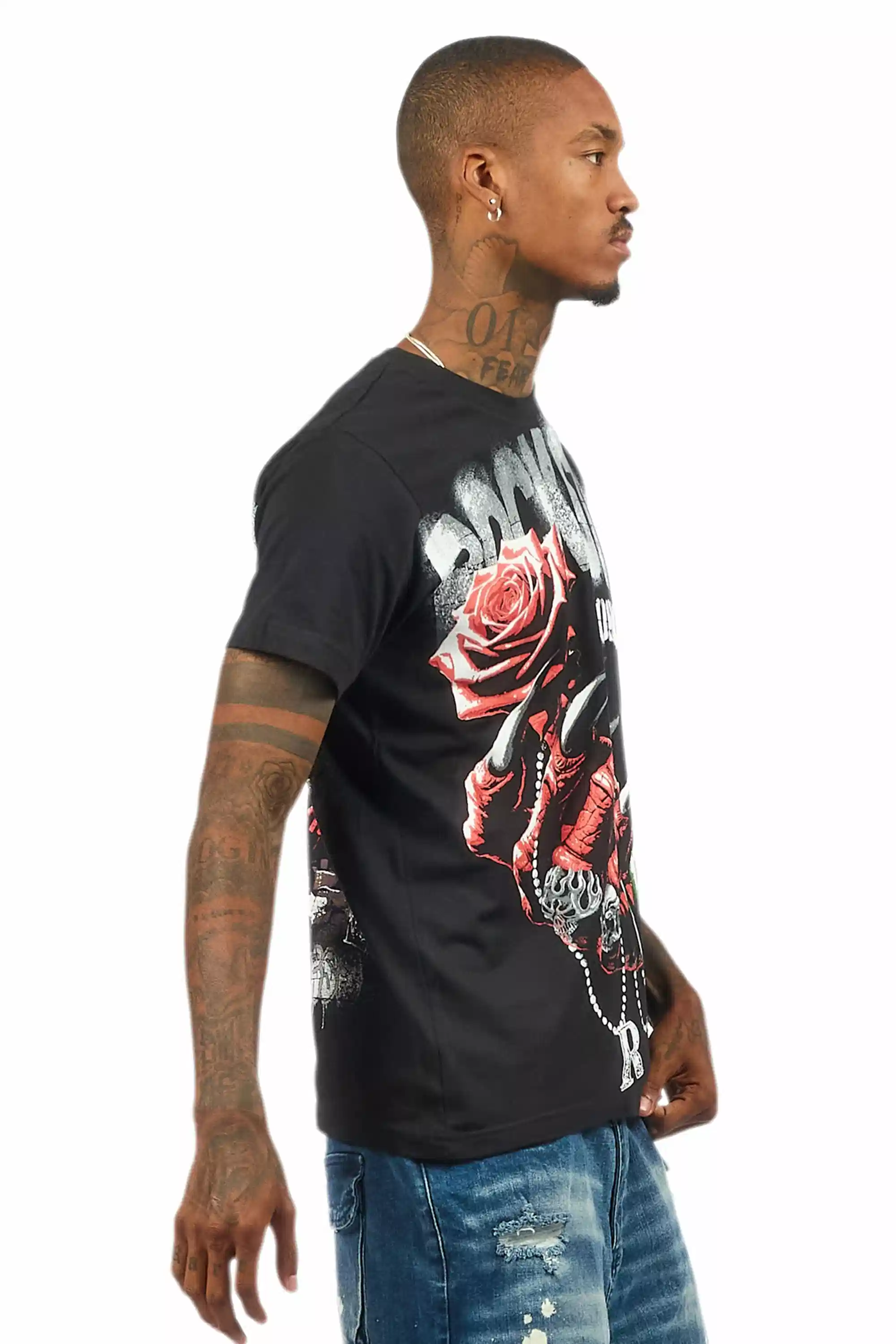 Azyrx Black Graphic T-Shirt - Image 4