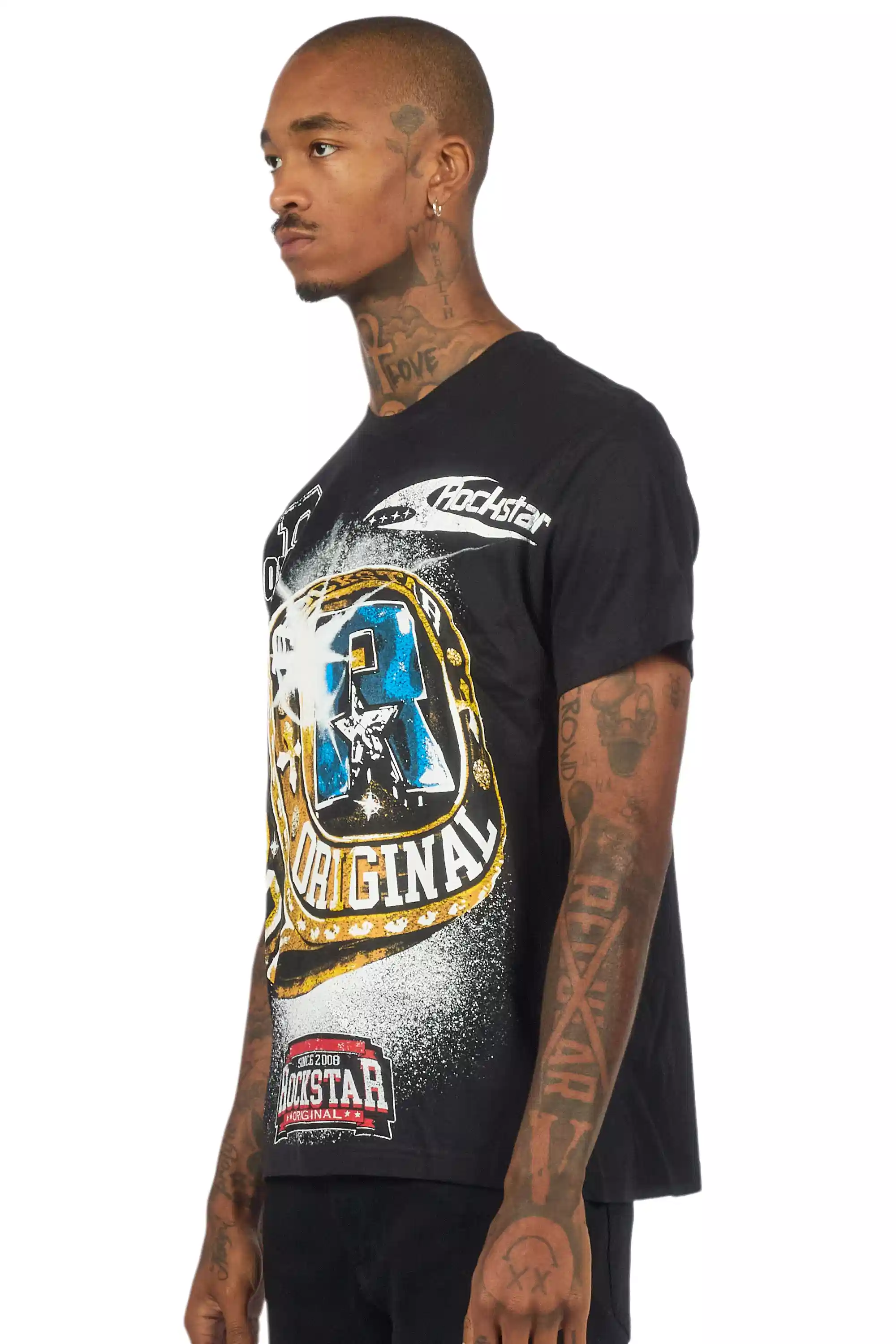 Gemchamp Black Graphic T-Shirt - Image 4